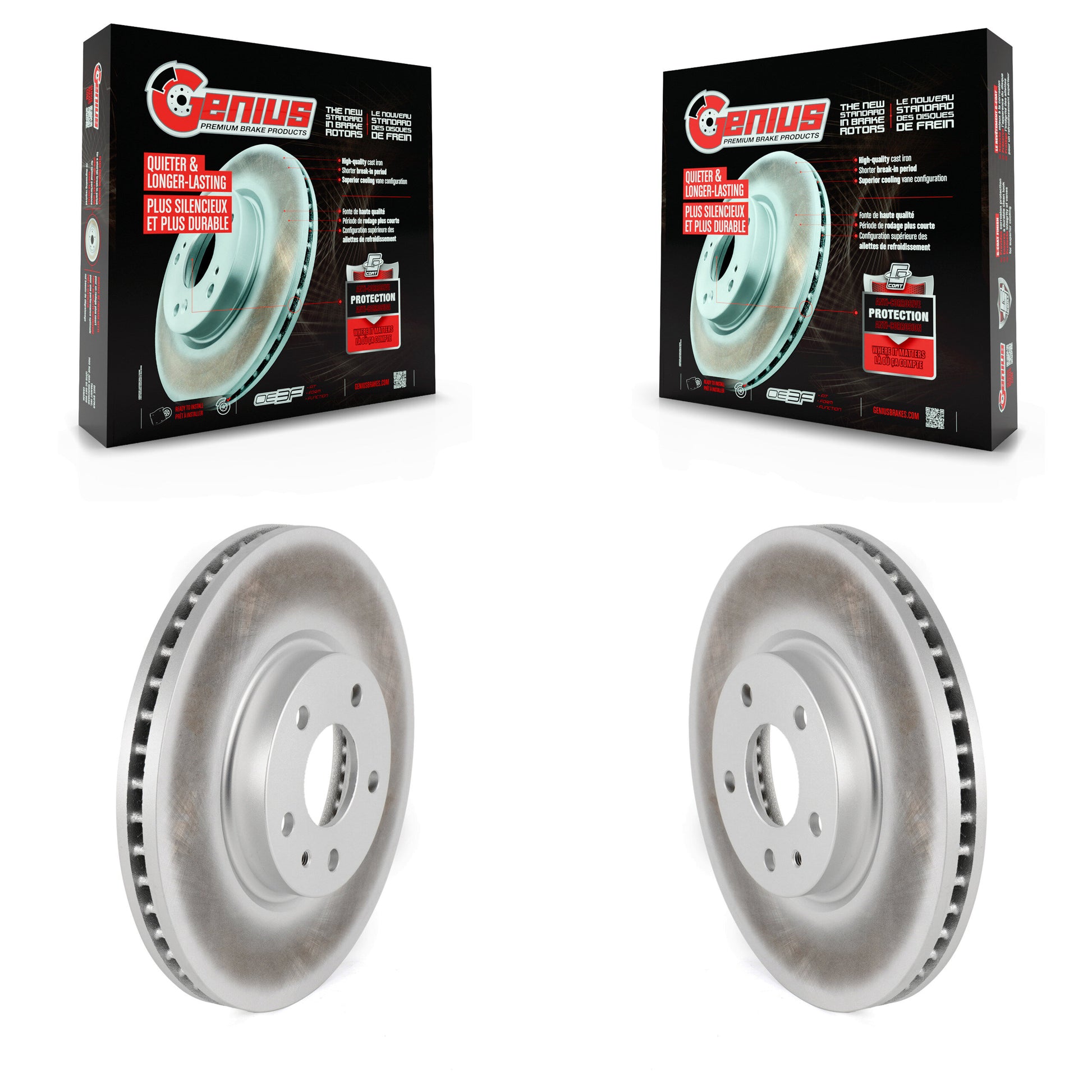 Genius KG-100104 Disc Brake Rotor for 2013-2020 Ford Fusion, Lincoln MKZ - Front