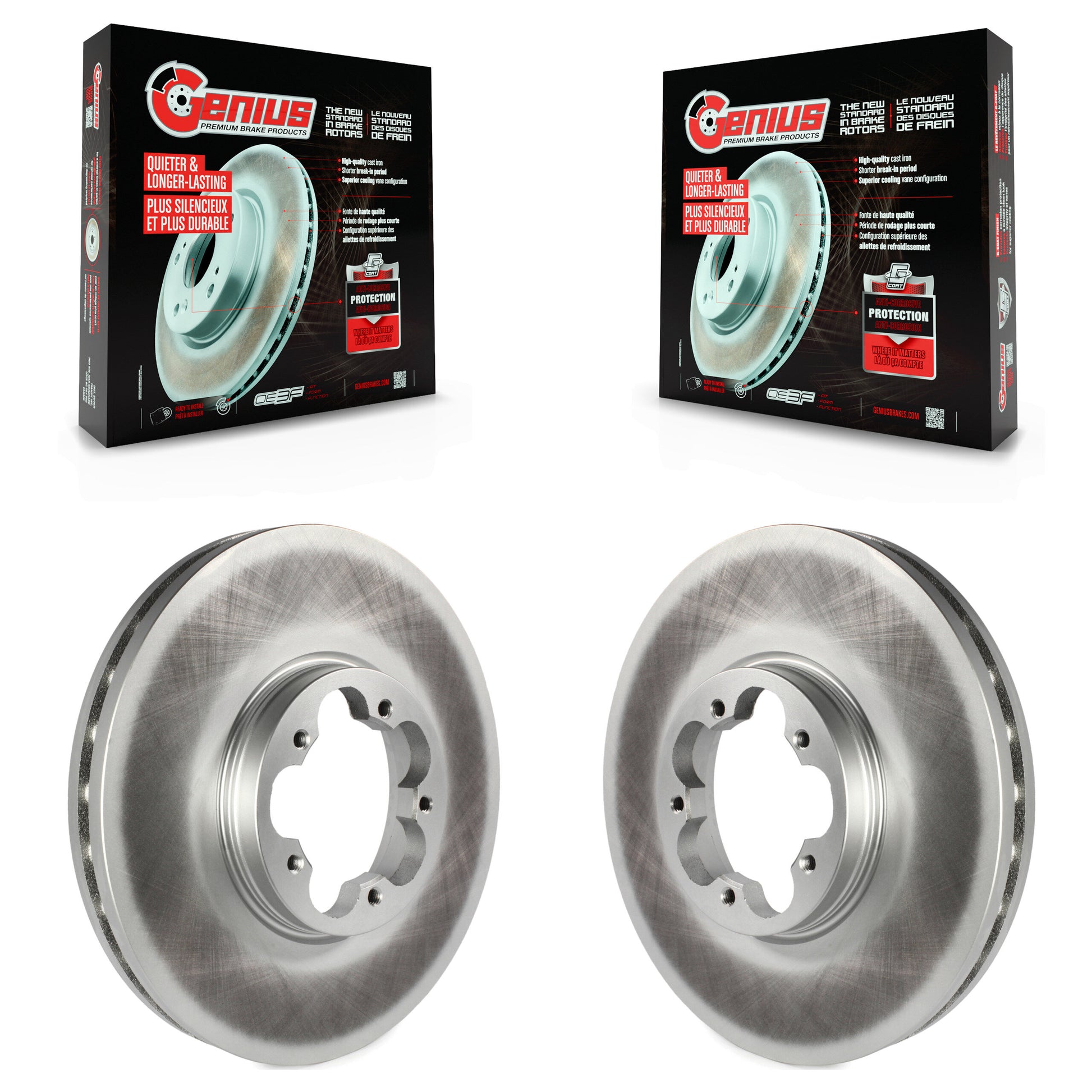 Genius KG-100107 Disc Brake Rotor for 2015-2023 Ford E-Transit, Ford Transit-150 and More - Front
