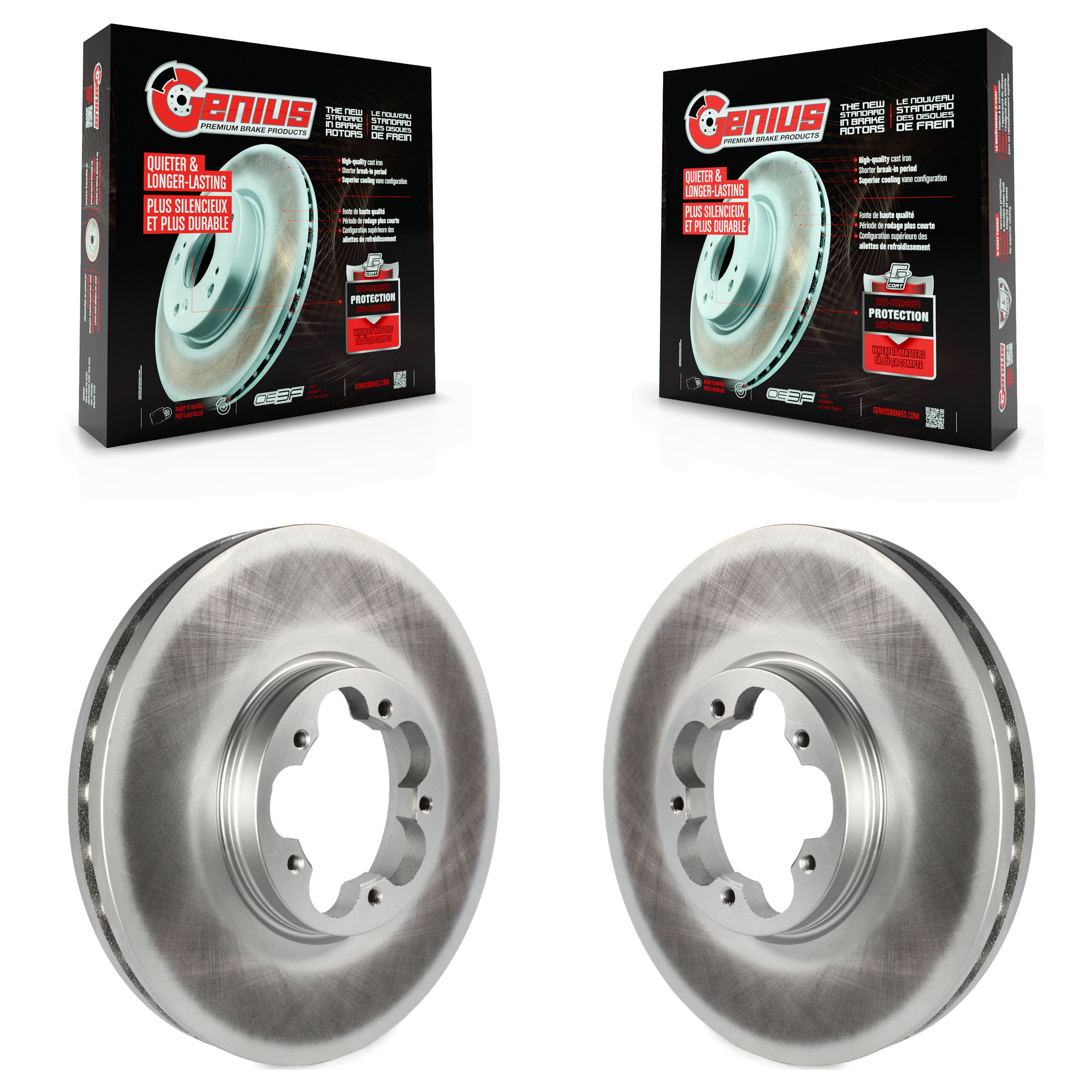 Genius KG-100107 Disc Brake Rotor for 2015-2023 Ford E-Transit, Ford Transit-150 and More - Front