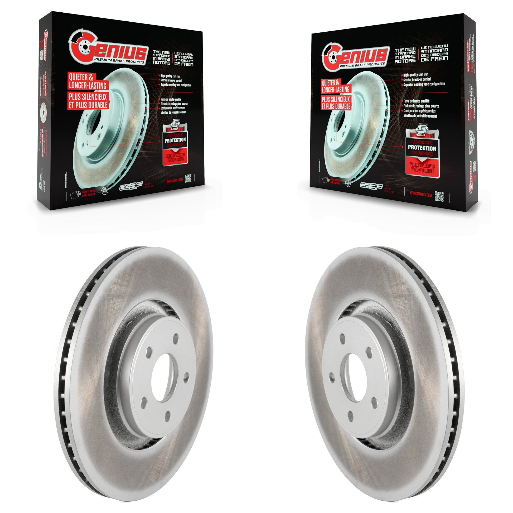 Genius KG-100110 Disc Brake Rotor for 2013-2019 Lincoln MKC, Ford Focus - Front
