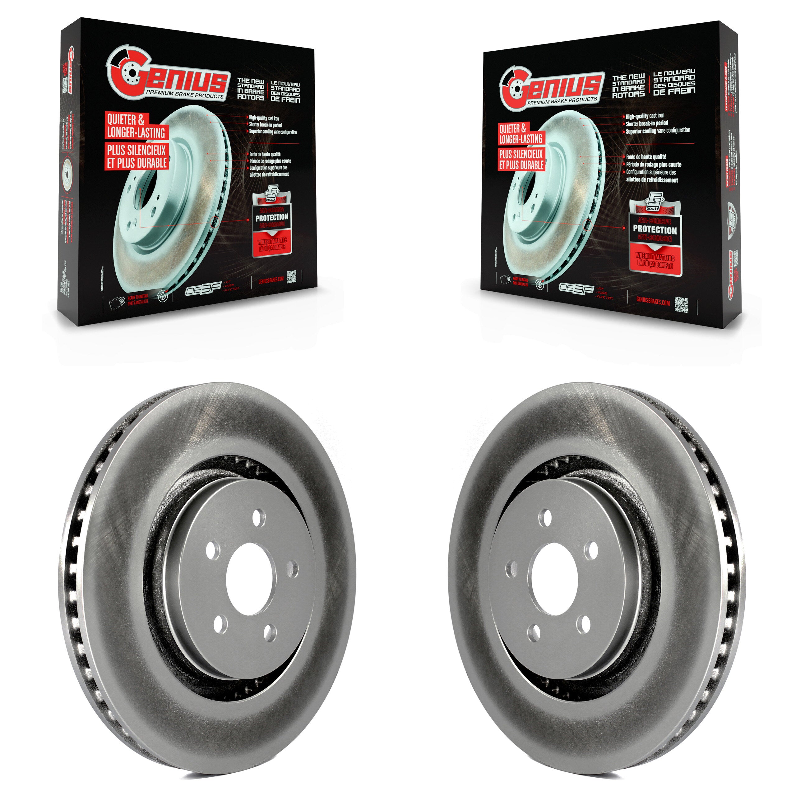 Genius KG-100111 Disc Brake Rotor for 2015-2023 Ford Edge, Lincoln Nautilus and More - Front