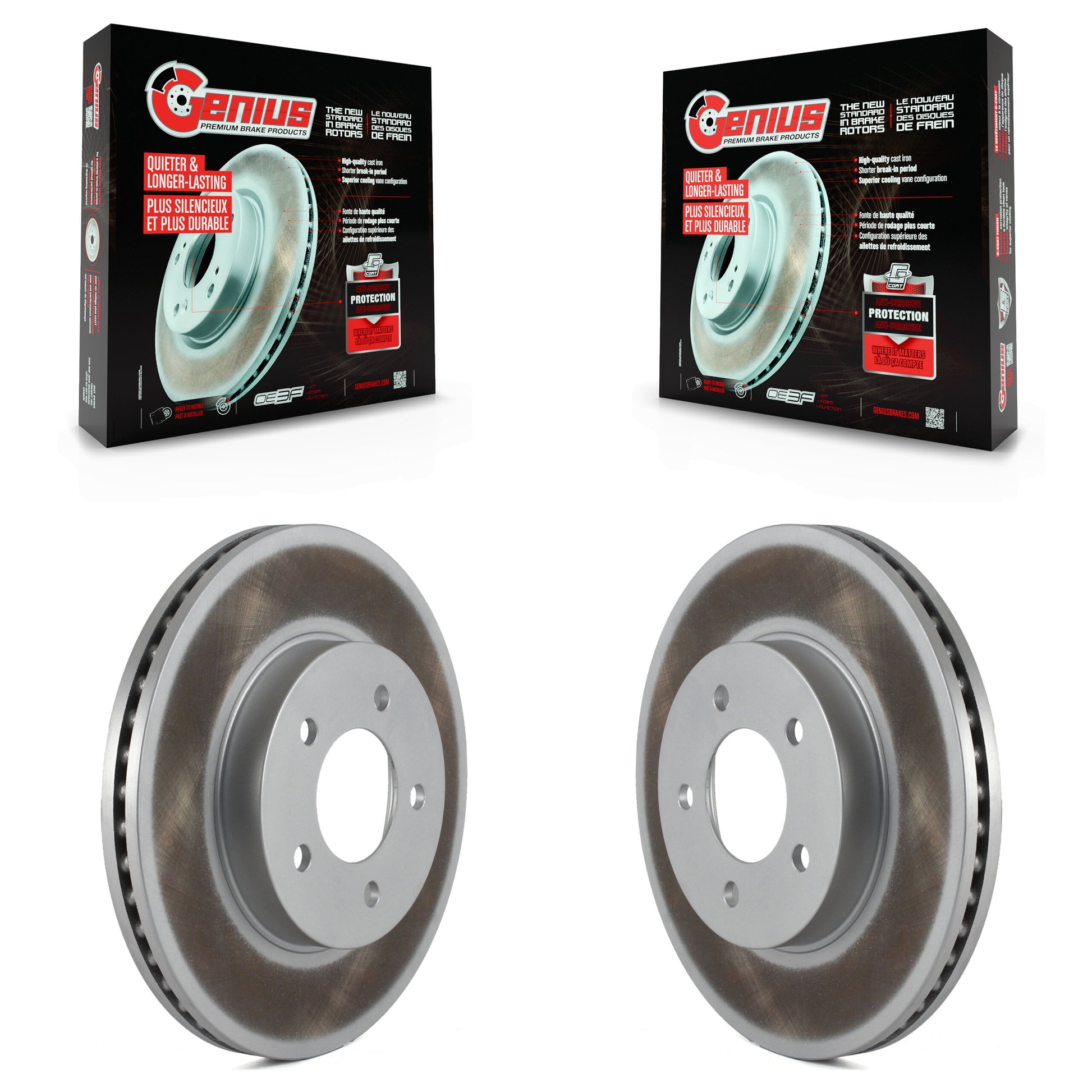 Genius KG-100114 Disc Brake Rotor for 1998-2004 Chrysler Concorde, Chrysler Intrepid and More - Front