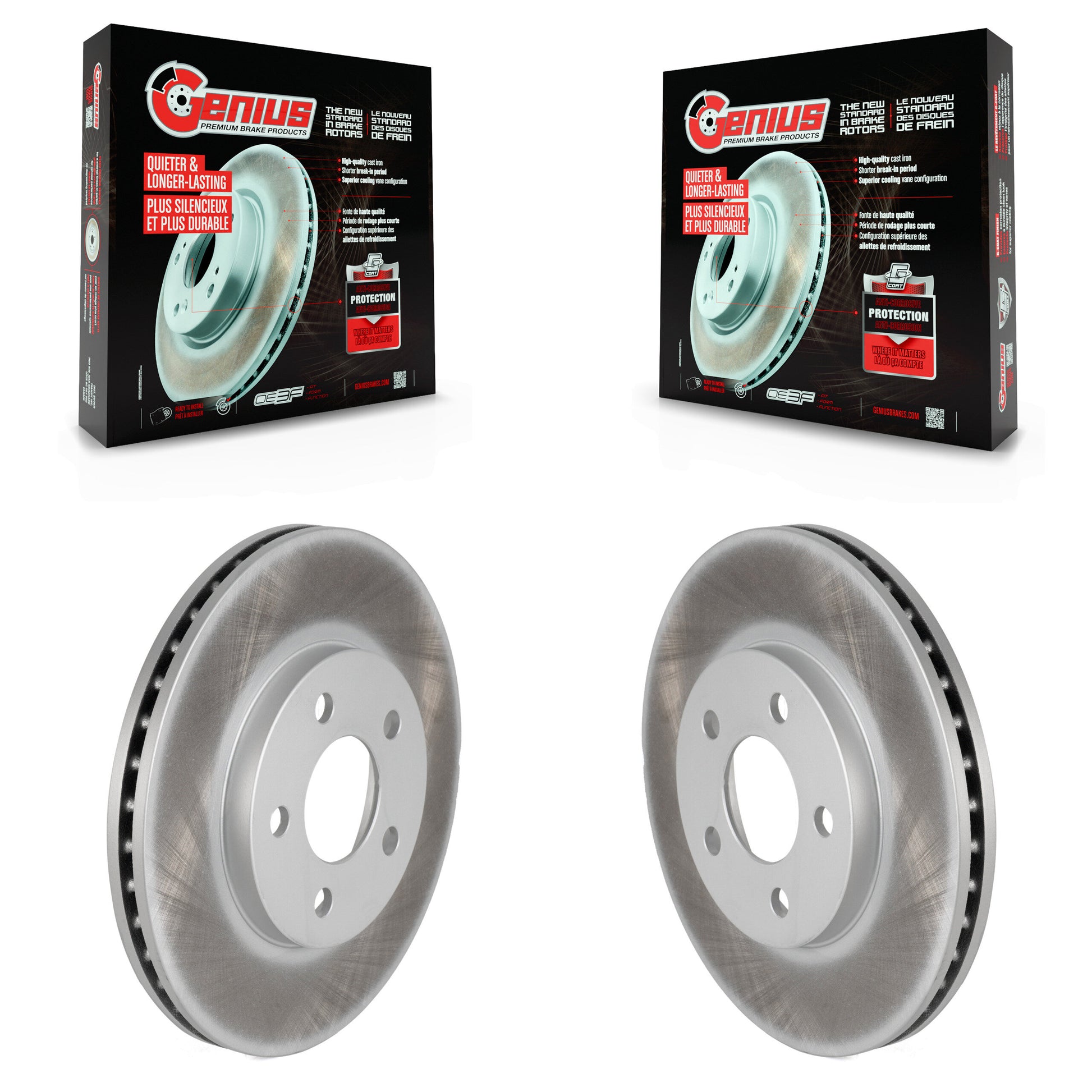 Genius KG-100116 Disc Brake Rotor for 2000-2005 Dodge Neon, Dodge SX 2.0 and More - Front