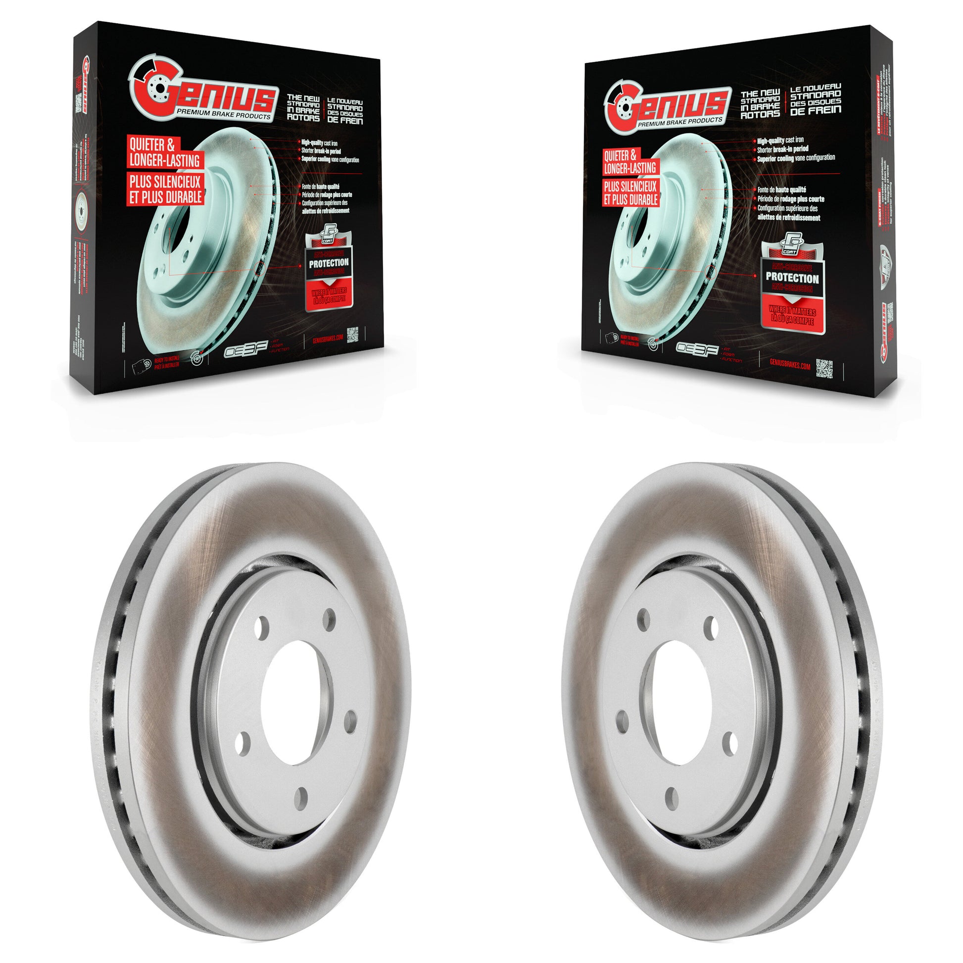 Genius KG-100121 Disc Brake Rotor for 2001-2007 Chrysler Town & Country, Chrysler Voyager and More - Front