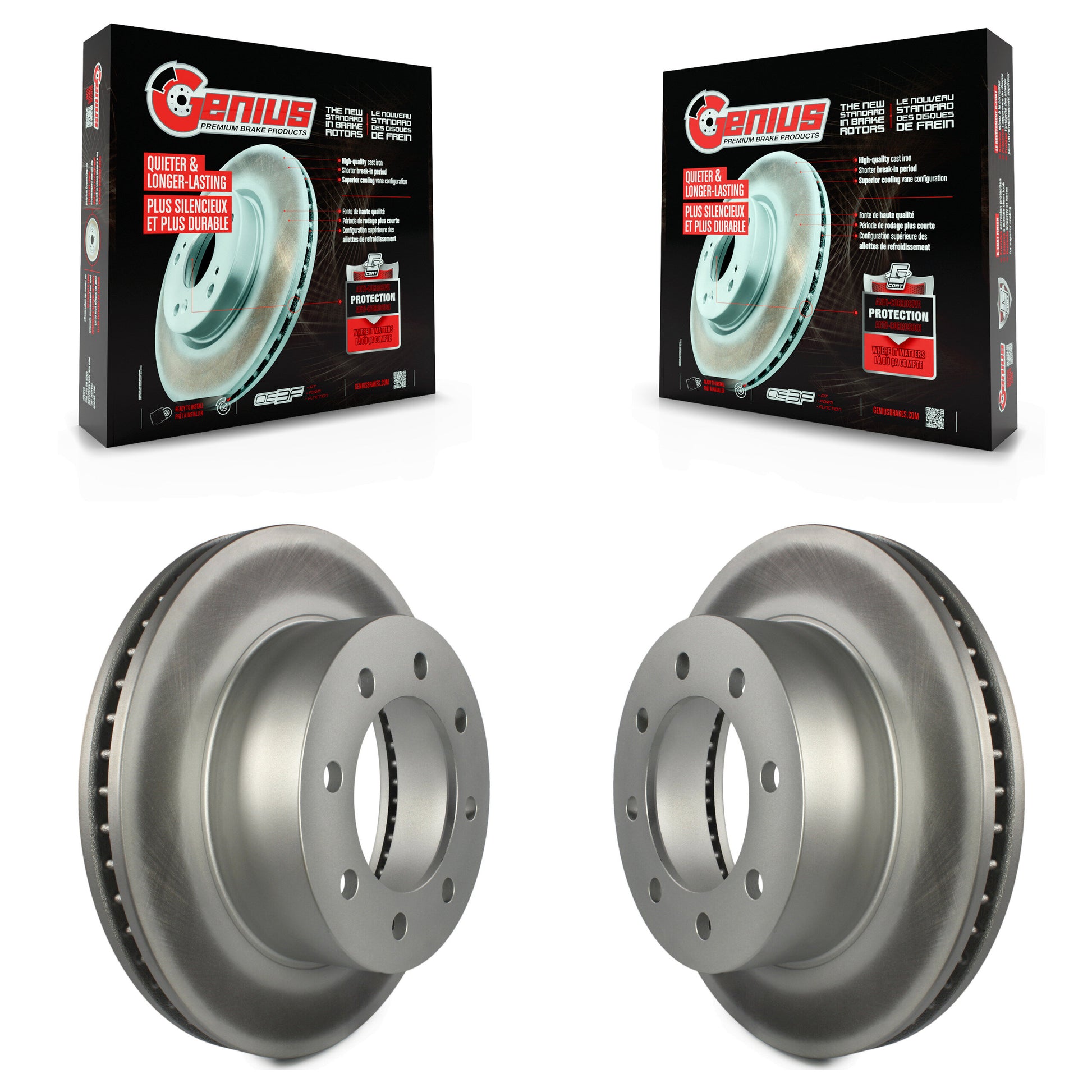 Genius KG-100124 Disc Brake Rotor for 2003-2008 Dodge Ram 1500, Dodge Ram 2500, Dodge Ram 3500 - Front