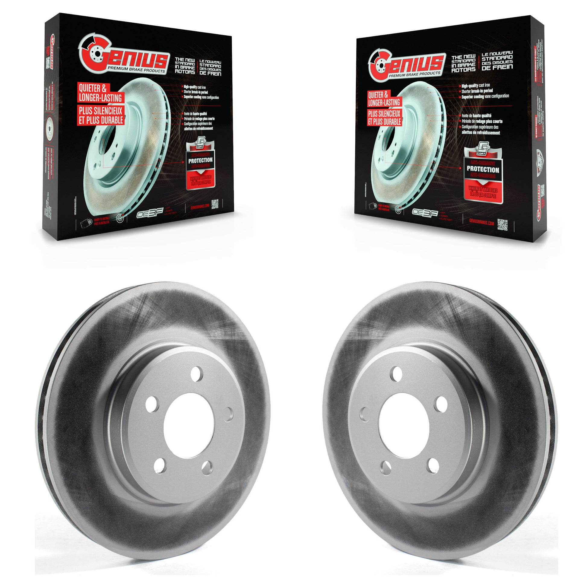 Genius KG-100127 Disc Brake Rotor for 2005-2023 Chrysler 300, Dodge Challenger and More - Front
