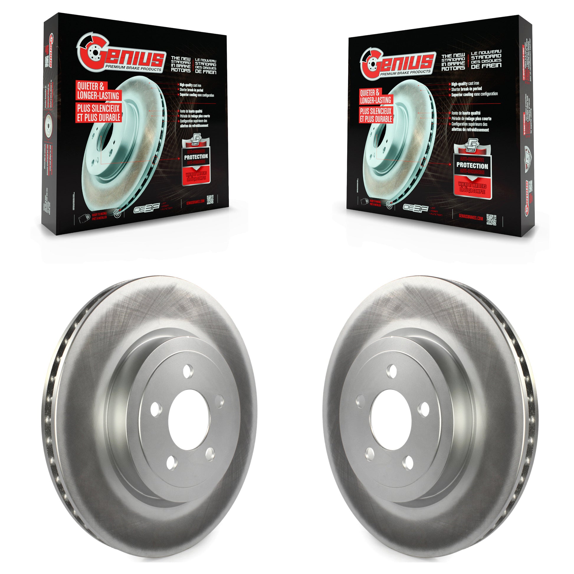 Genius KG-100128 Disc Brake Rotor for 2005-2023 Dodge Charger, Chrysler 300 and More - Front