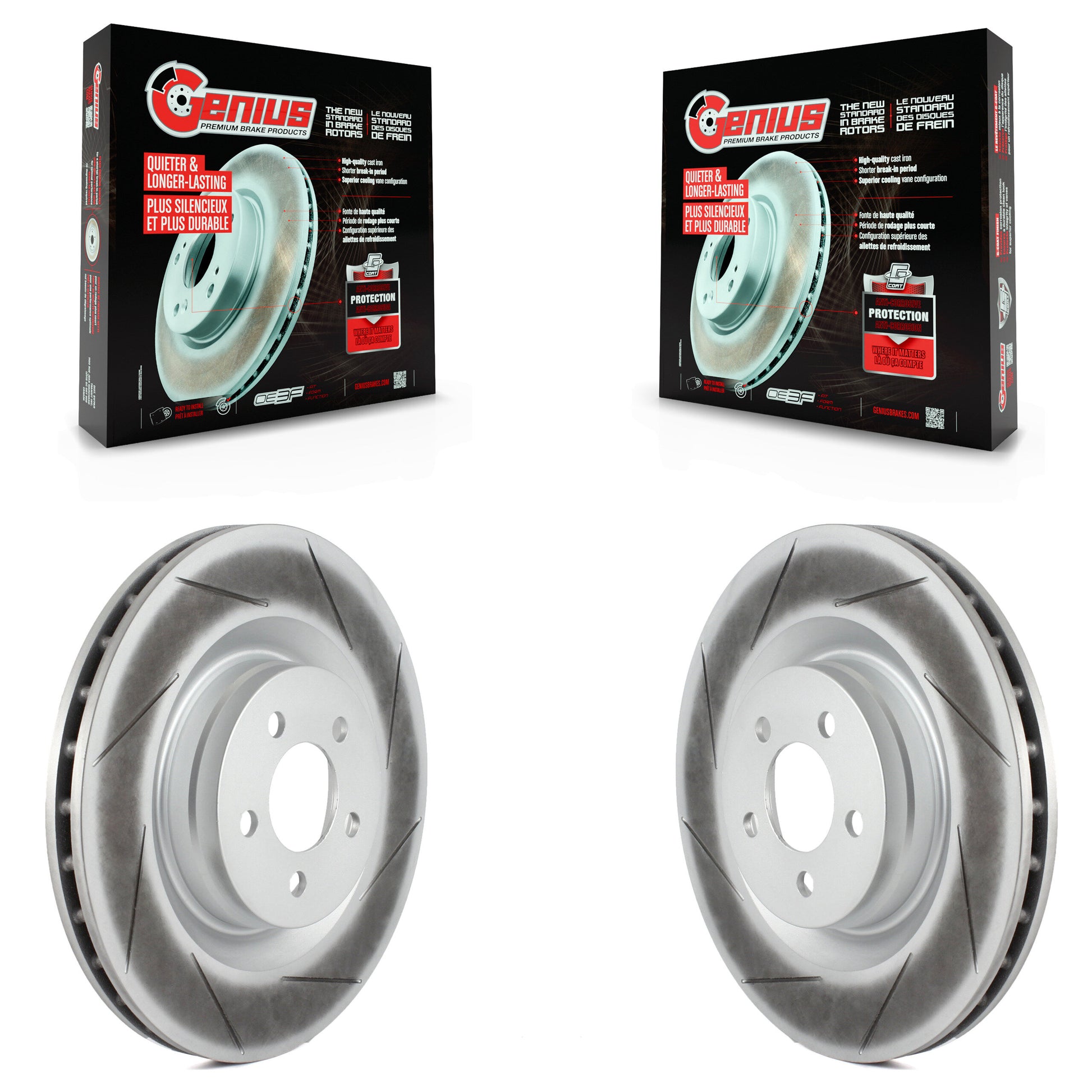 Genius KG-100132 Disc Brake Rotor for 2005-2023 Dodge Challenger, Dodge Charger and More - Front