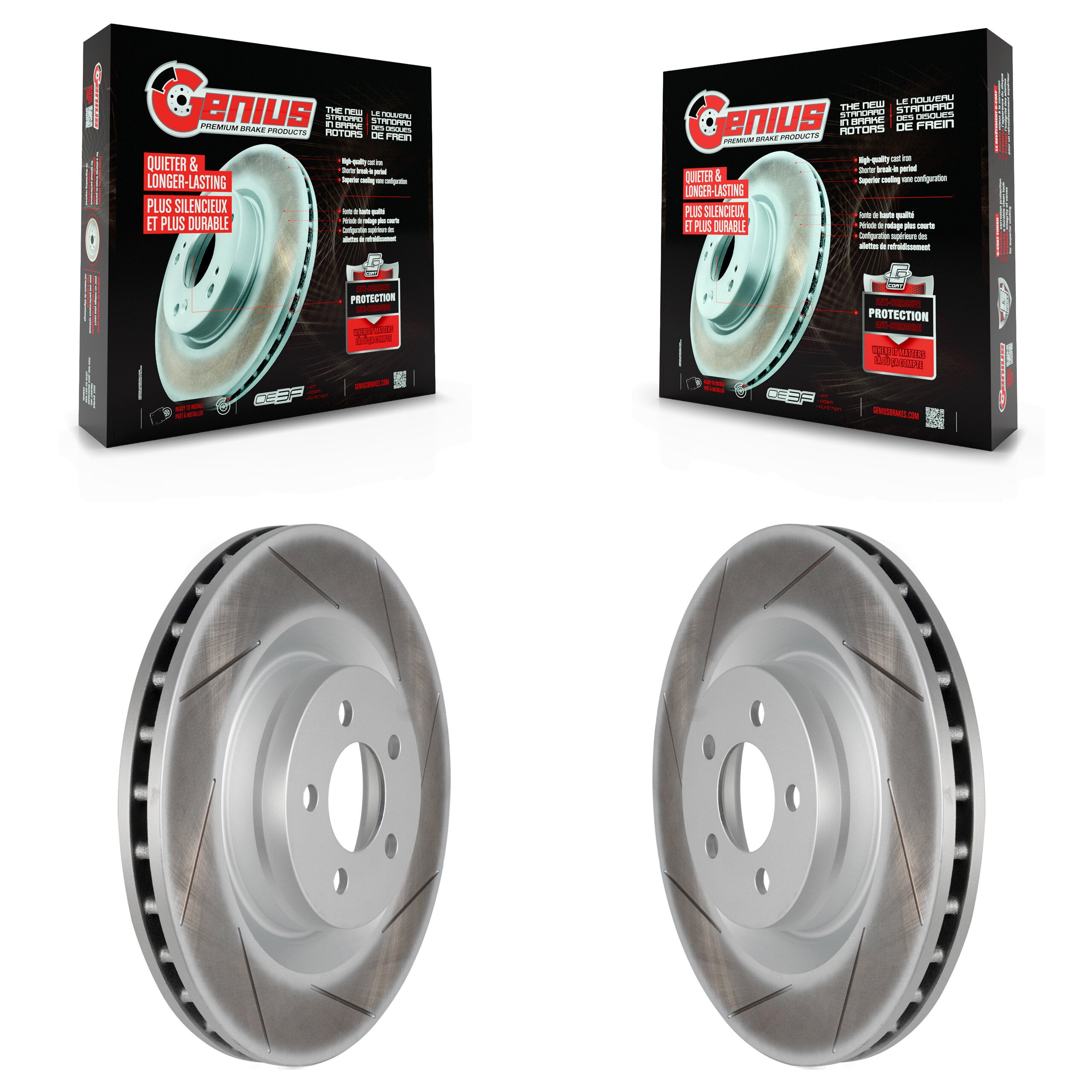 Genius KG-100139 Disc Brake Rotor for 2005-2023 Dodge Challenger, Dodge Charger and More - Front