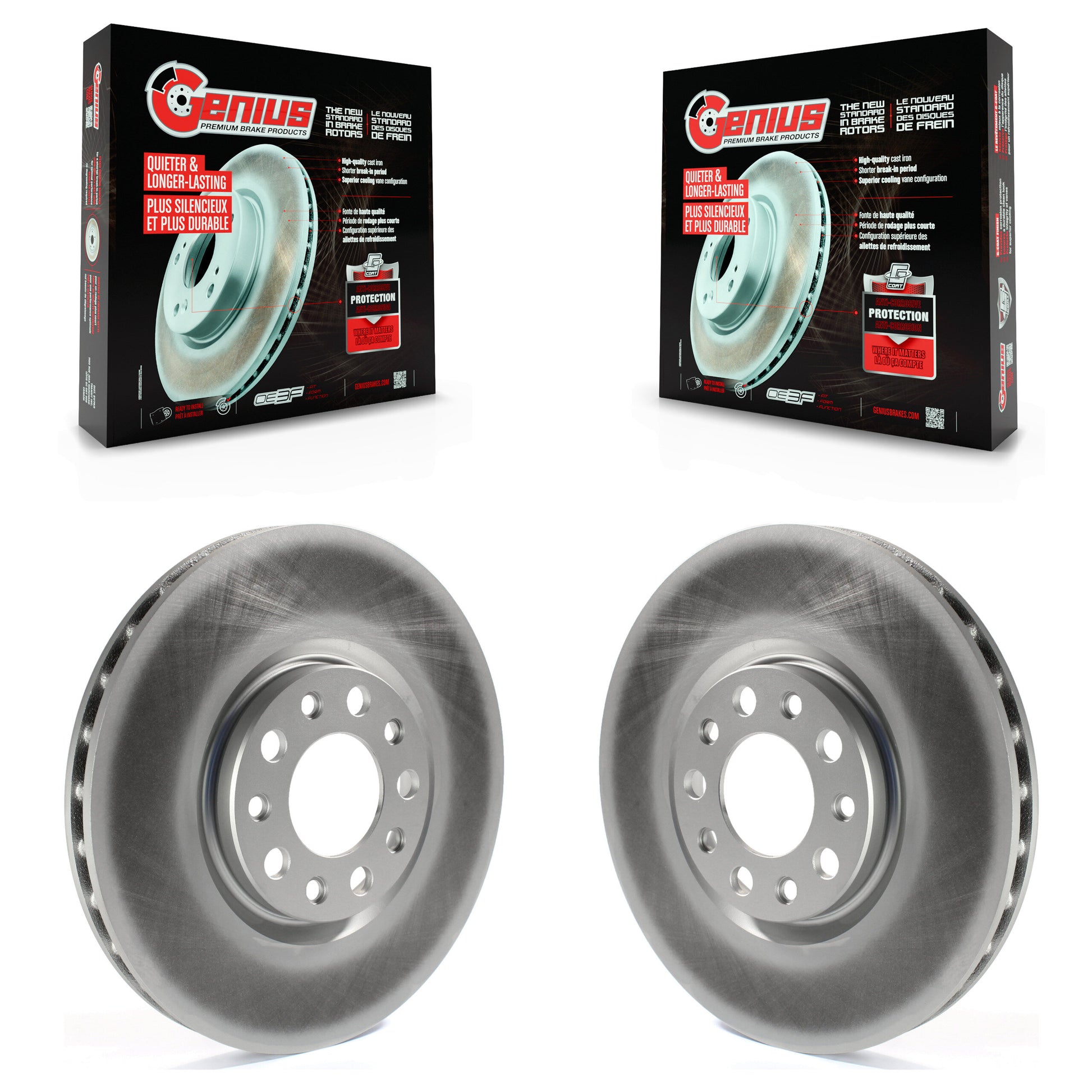 Genius KG-100146 Disc Brake Rotor for 2013-2023 Jeep Compass, Fiat 500X and More - Front