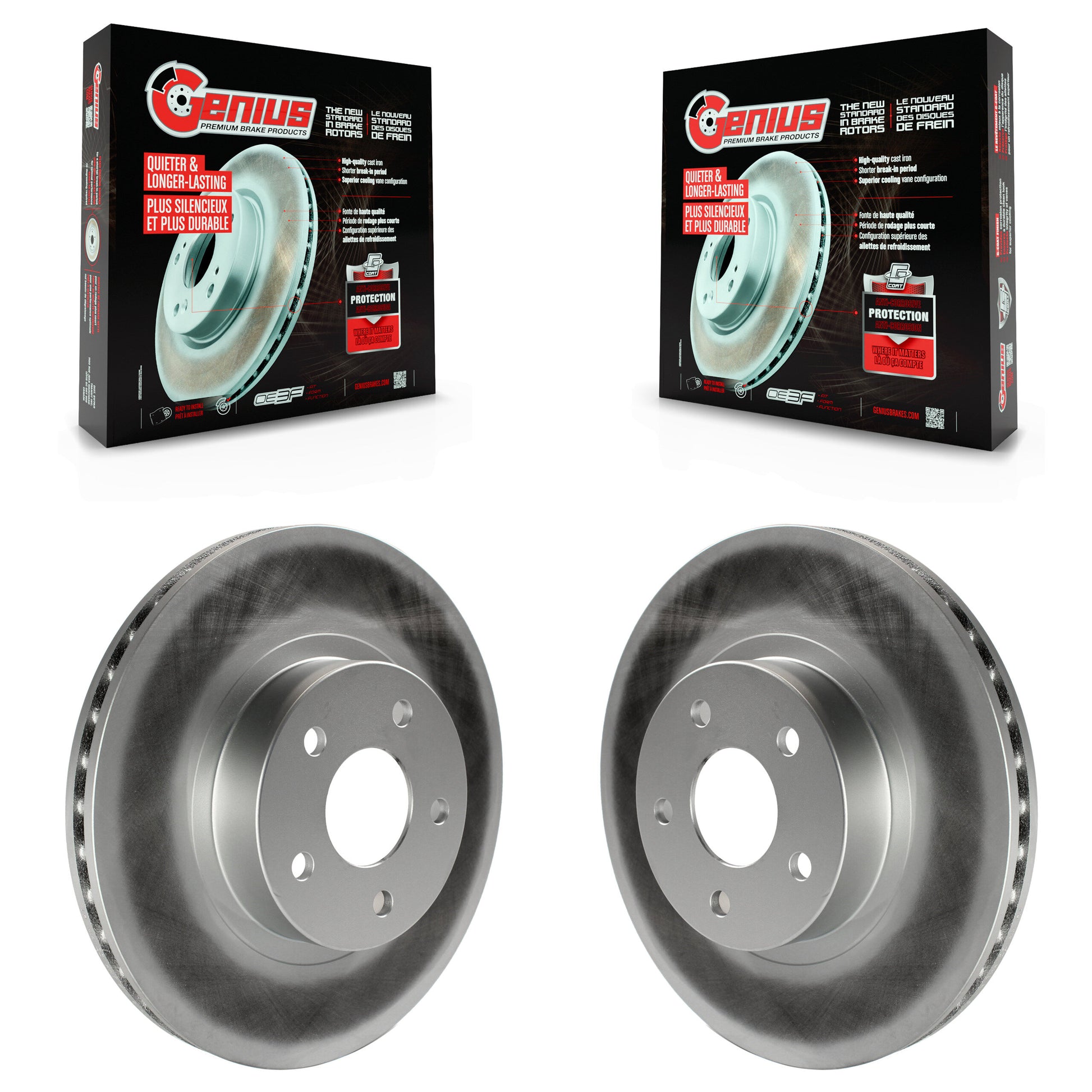 Genius KG-100159 Disc Brake Rotor for 1991-2016 Subaru Impreza, Scion FR-S and More - Front