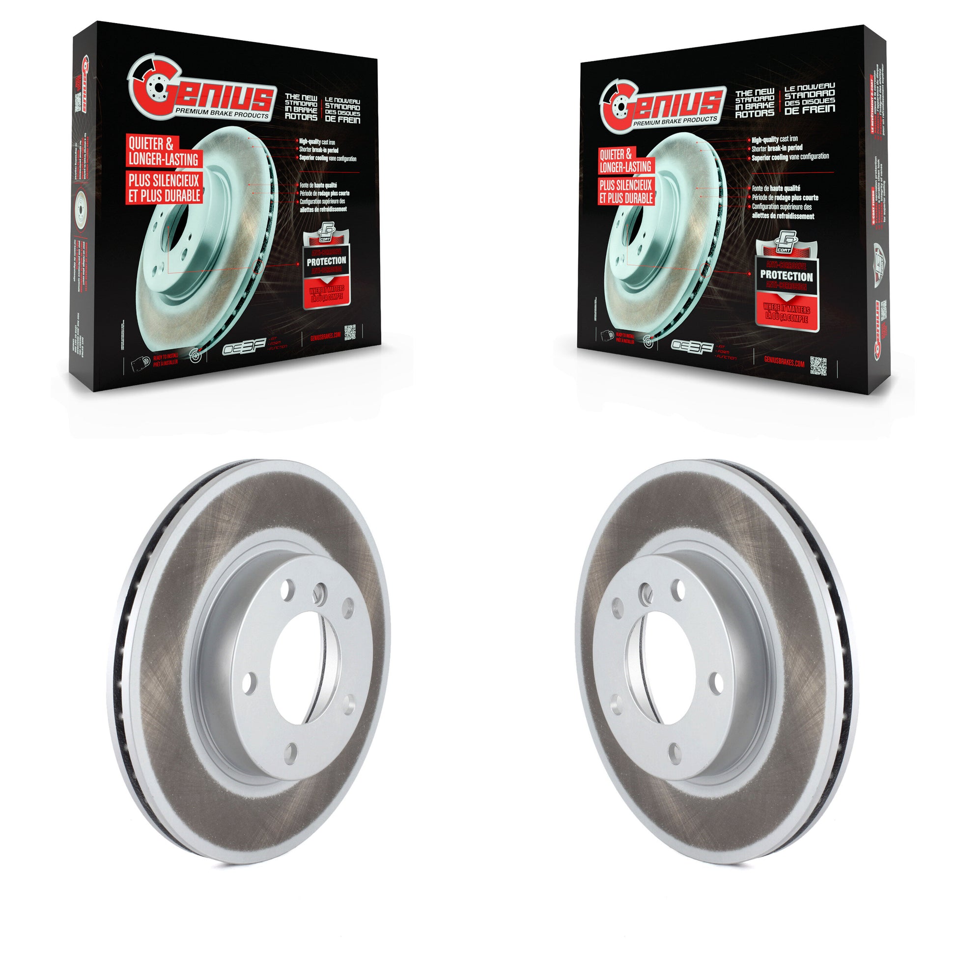 Genius KG-100166 Disc Brake Rotor for 1991-2005 BMW Z4, BMW 320i and More - Front