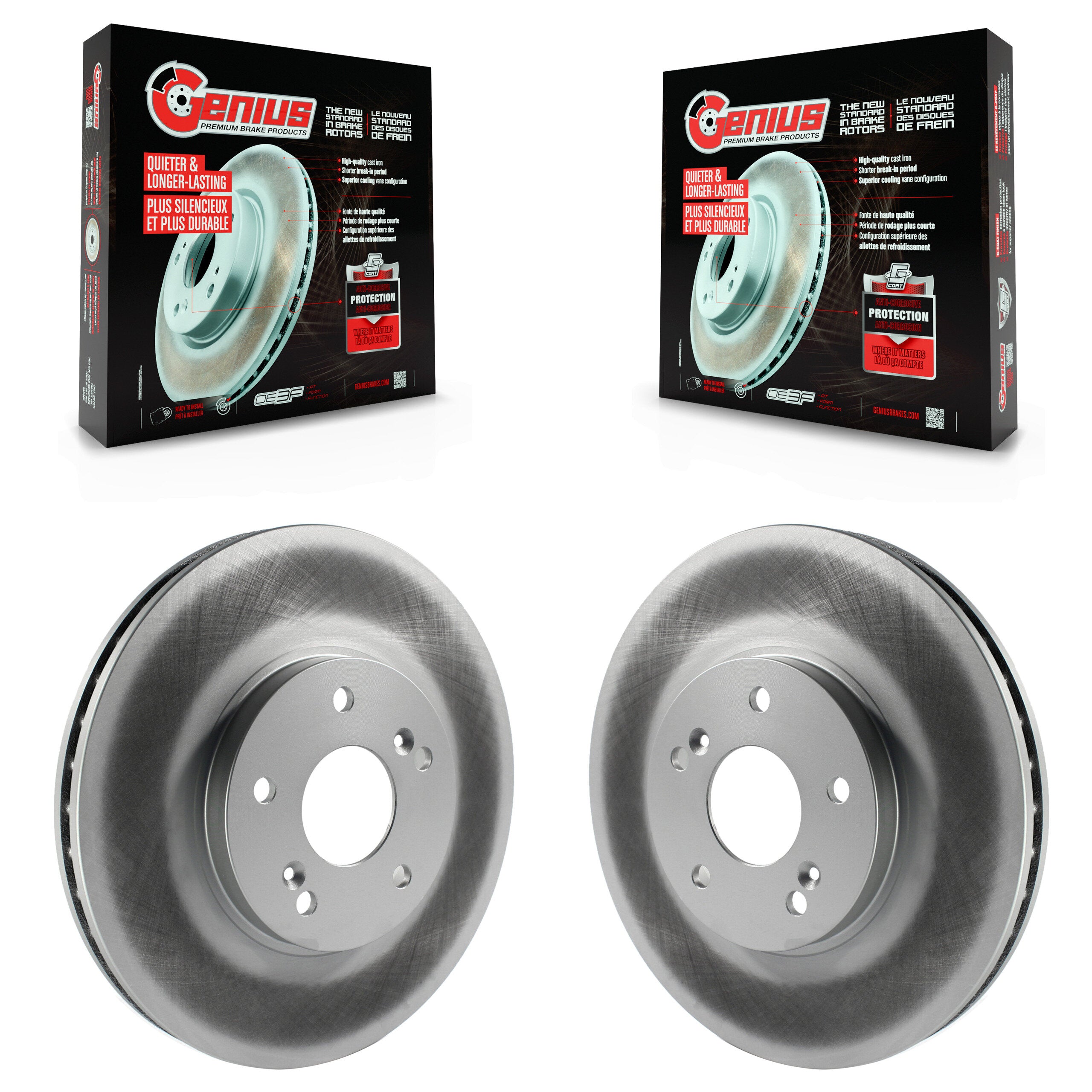Genius KG-100167 Disc Brake Rotor for 1999-2014 Honda Accord, Acura TL and More - Front