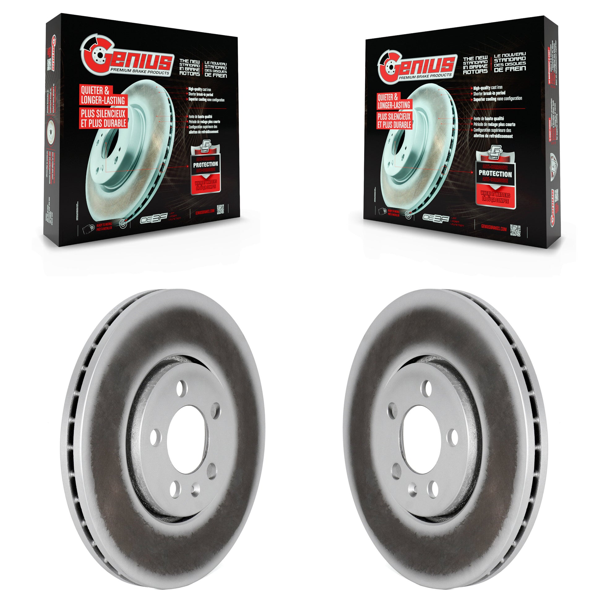 Genius KG-100168 Disc Brake Rotor for 1999-2010 Volkswagen Golf, Volkswagen Jetta, Volkswagen Beetle - Front