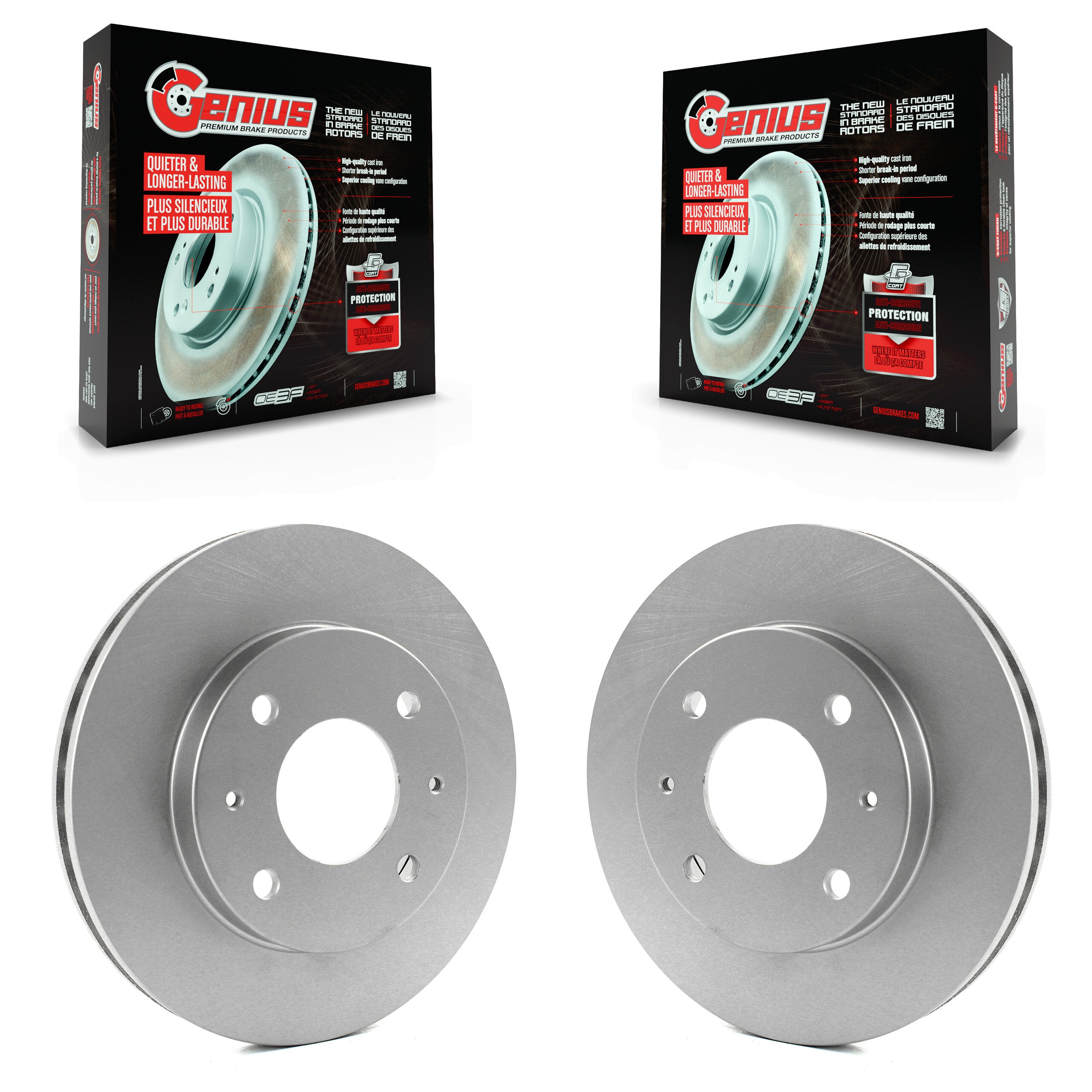 Genius KG-100169 Disc Brake Rotor for 1998-2007 Mitsubishi Lancer, Mitsubishi Galant - Front