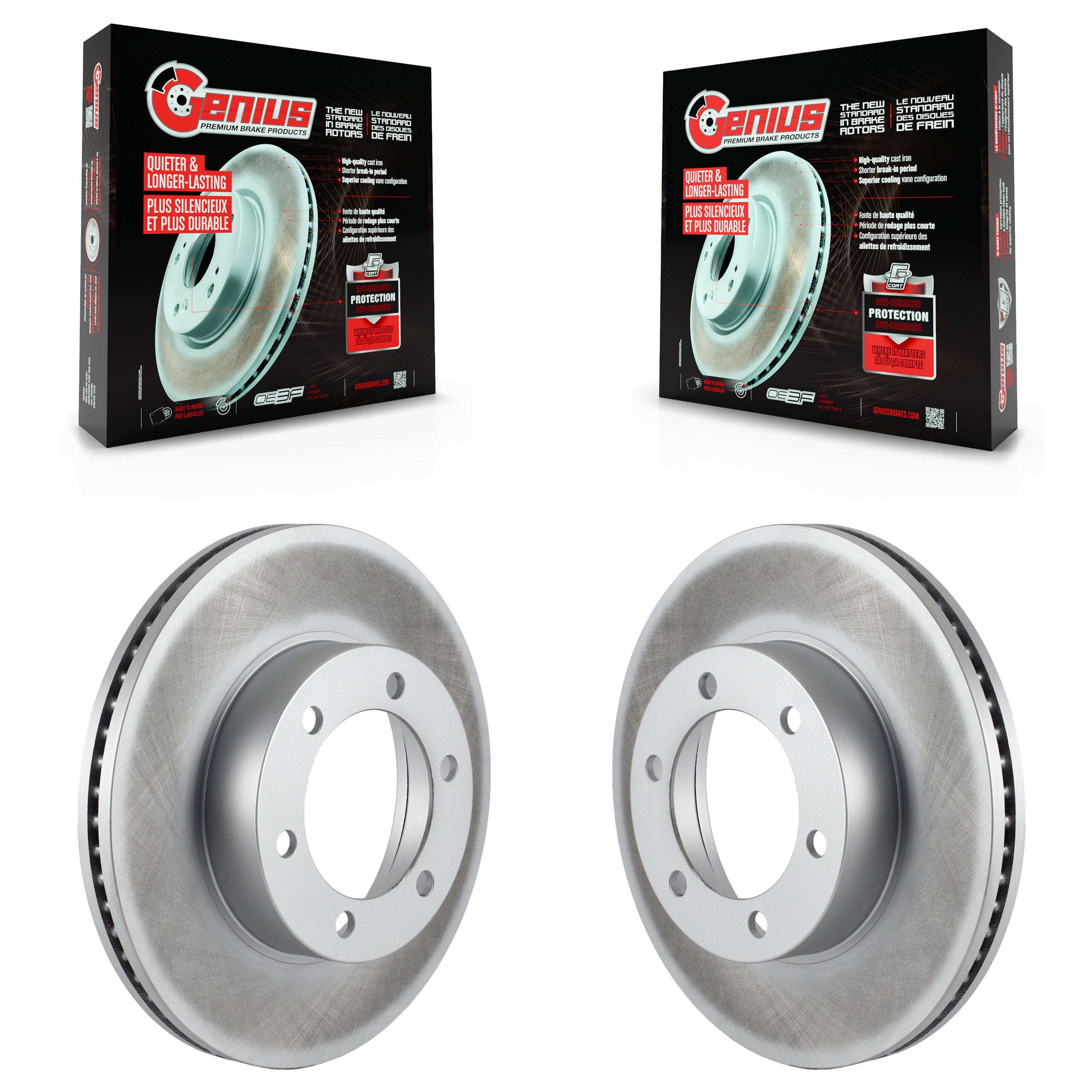 Genius KG-100173 Disc Brake Rotor for 2000-2007 Toyota Sequoia, Toyota Tundra - Front