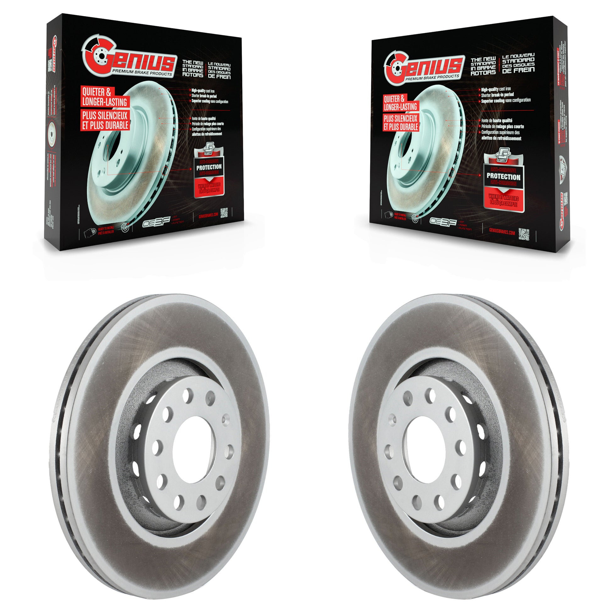 Genius KG-100177 Disc Brake Rotor for 1997-2006 Audi A4, Audi A4 Quattro and More - Front