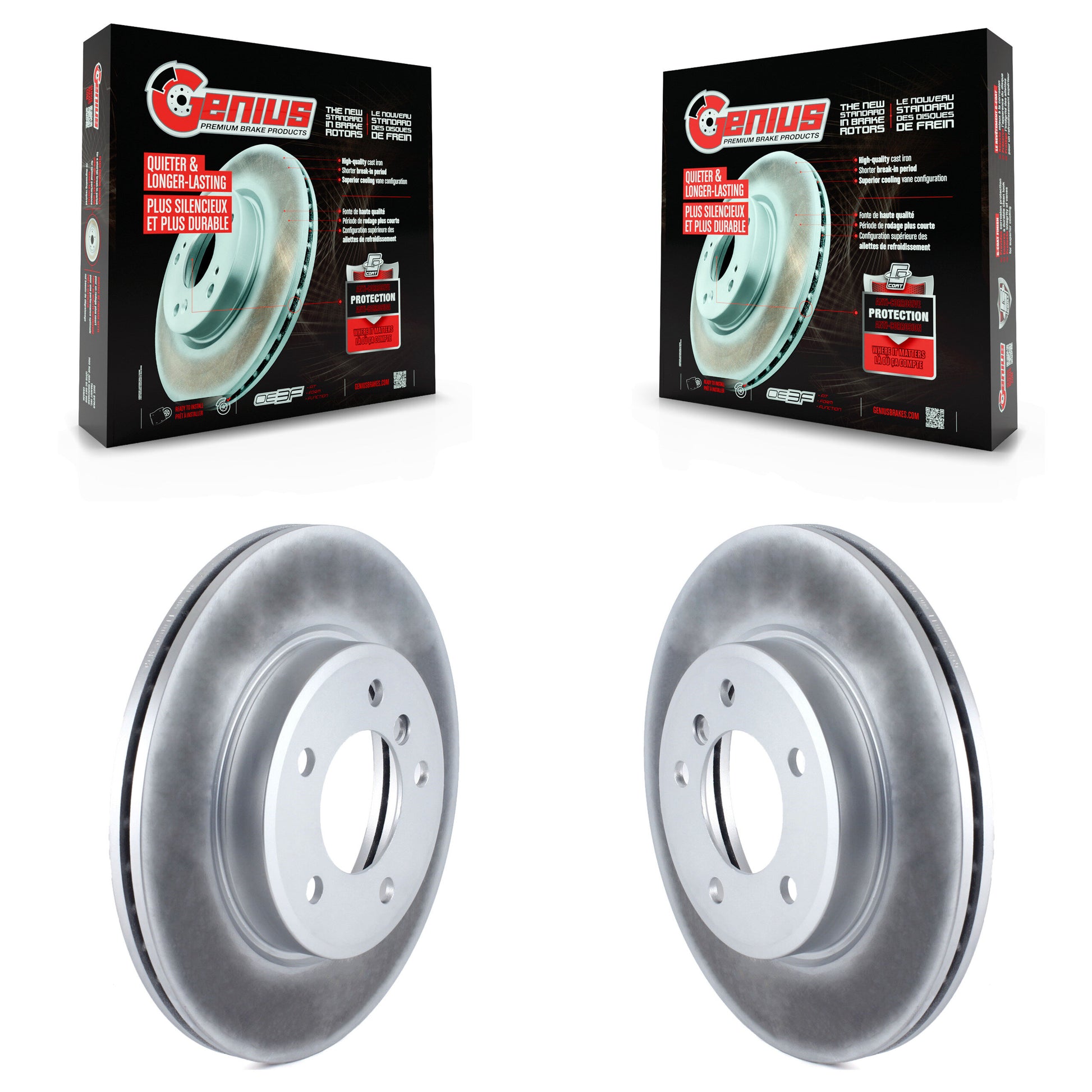 Genius KG-100178 Disc Brake Rotor for 1998-2008 BMW Z4, BMW 320i and More - Front