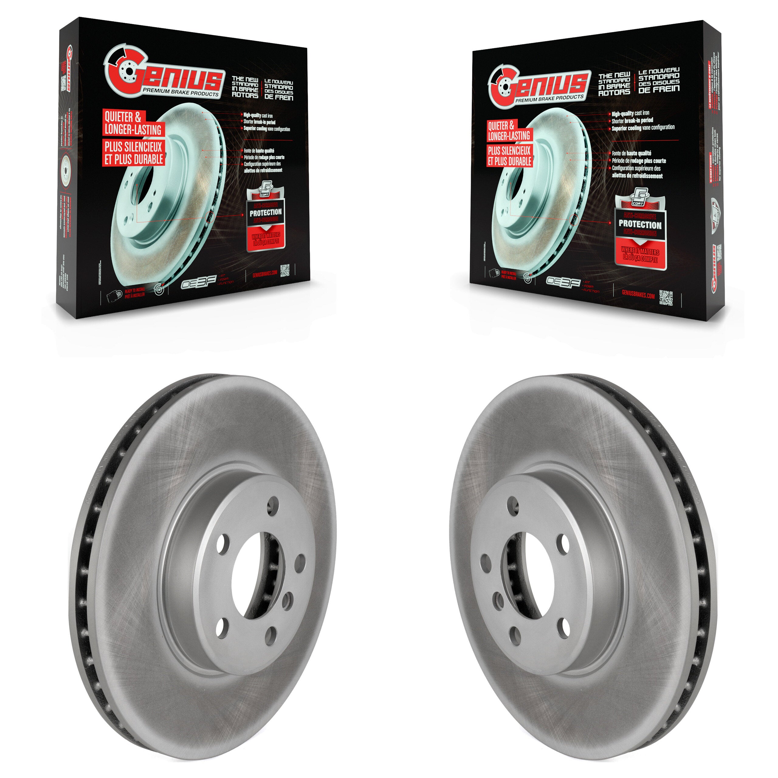 Genius KG-100179 Disc Brake Rotor for 2000-2006 BMW X5 - Front