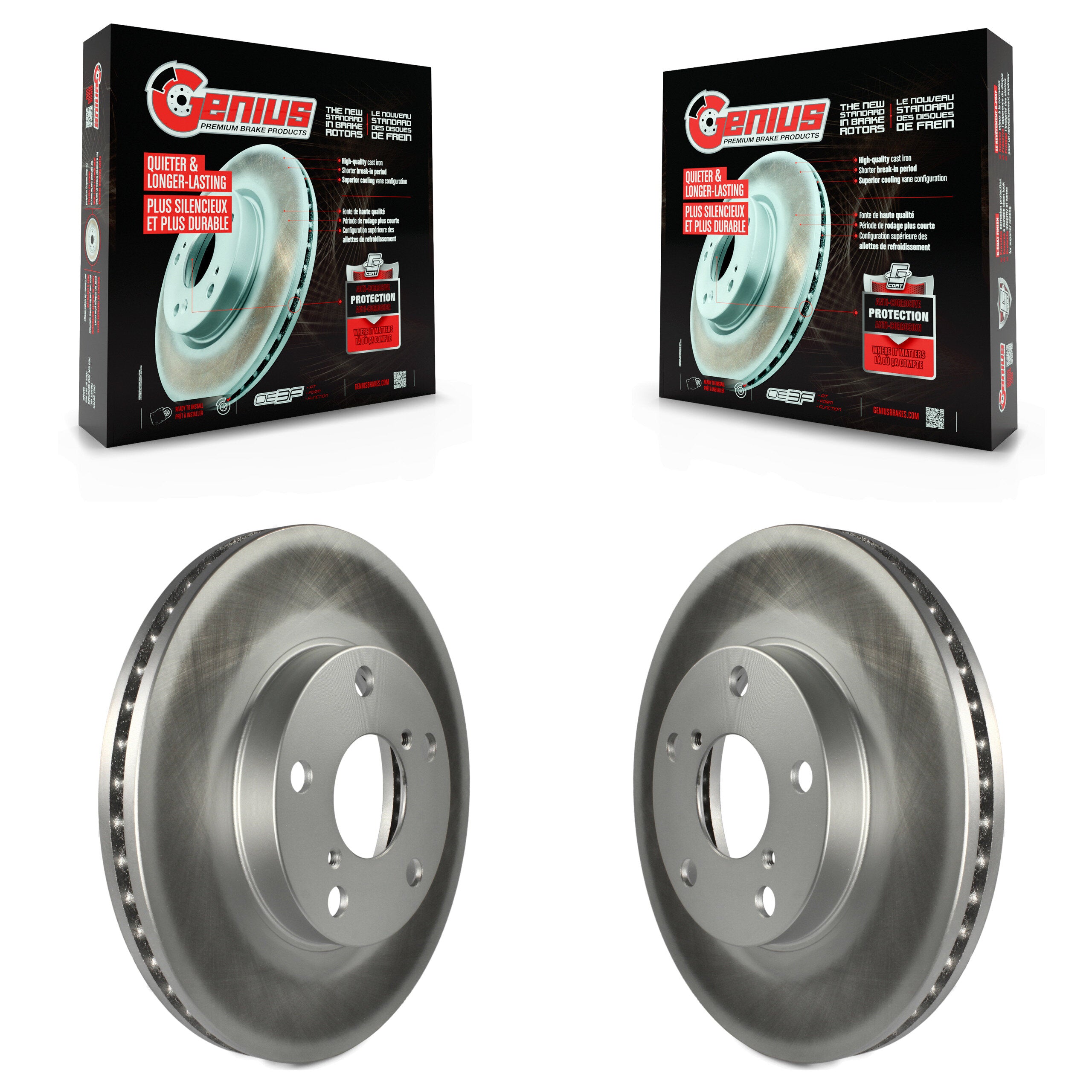 Genius KG-100182 Disc Brake Rotor for 2001-2005 Toyota RAV4 - Front