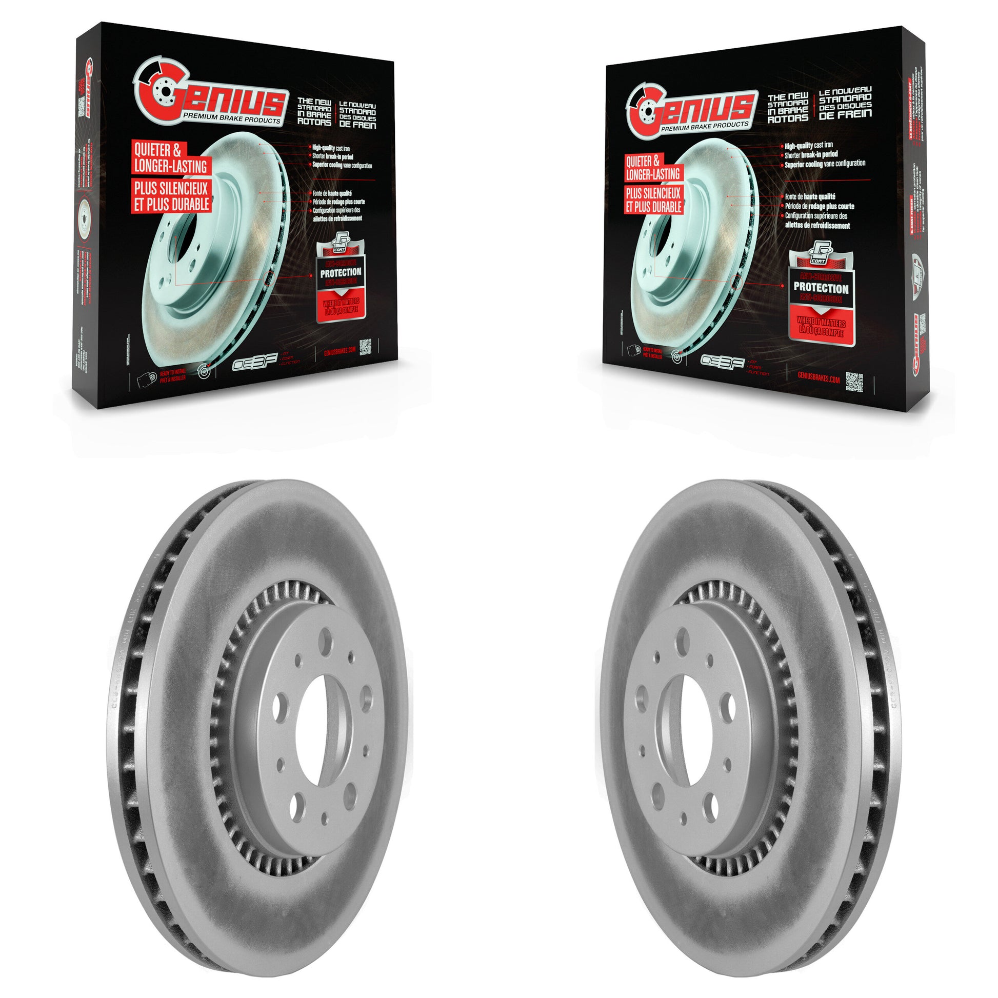 Genius KG-100184 Disc Brake Rotor for 1999-2009 Volvo S60, Volvo XC70 and More - Front