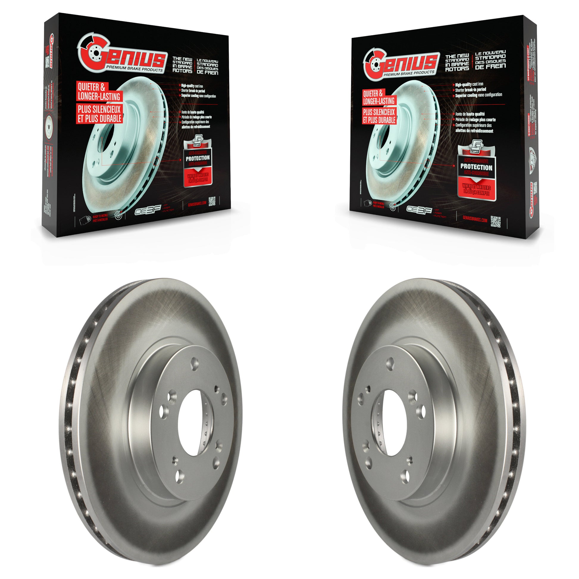 Genius KG-100188 Disc Brake Rotor for 2002-2004 Honda CR-V - Front