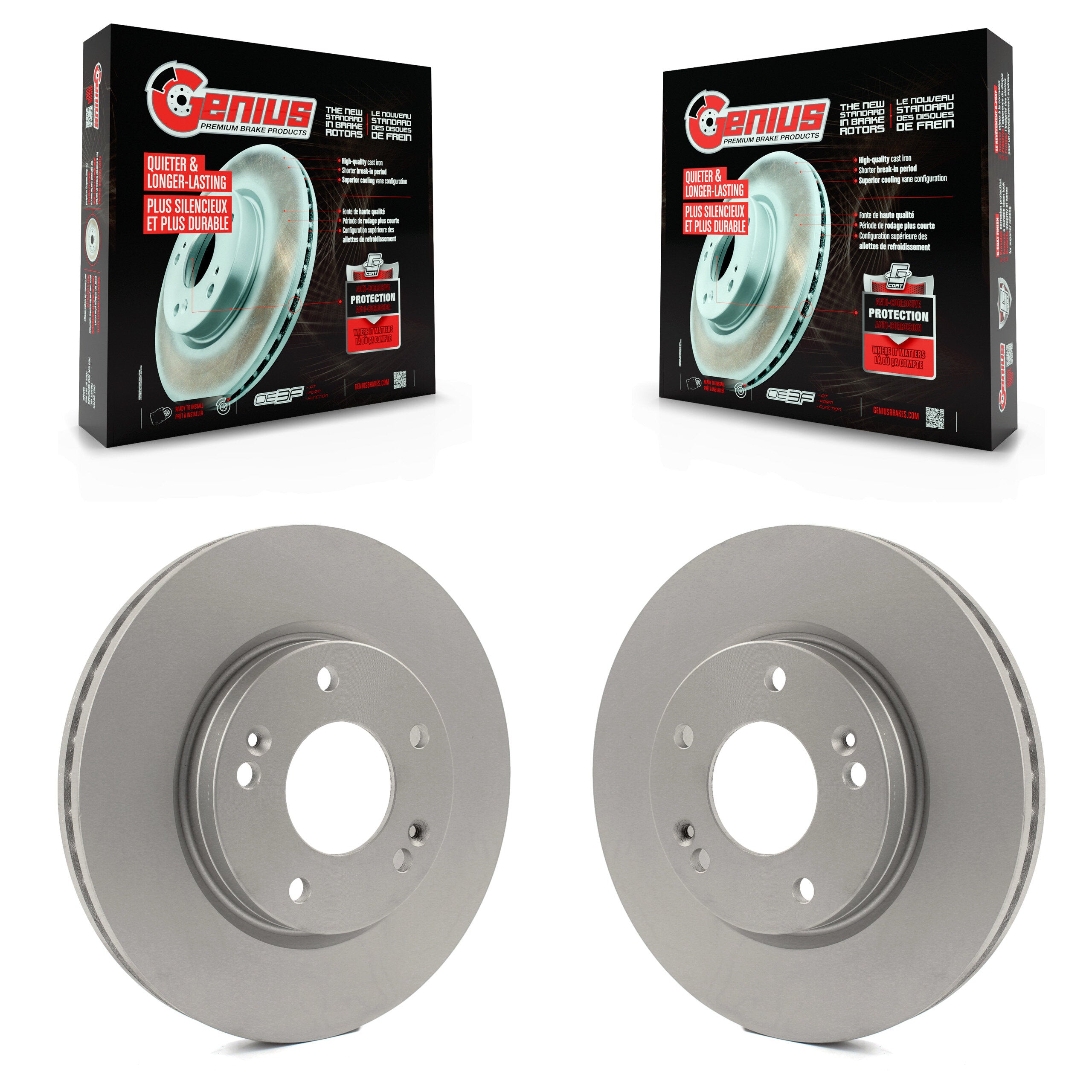 Genius KG-100194 Disc Brake Rotor for 2001-2006 Hyundai Santa Fe - Front