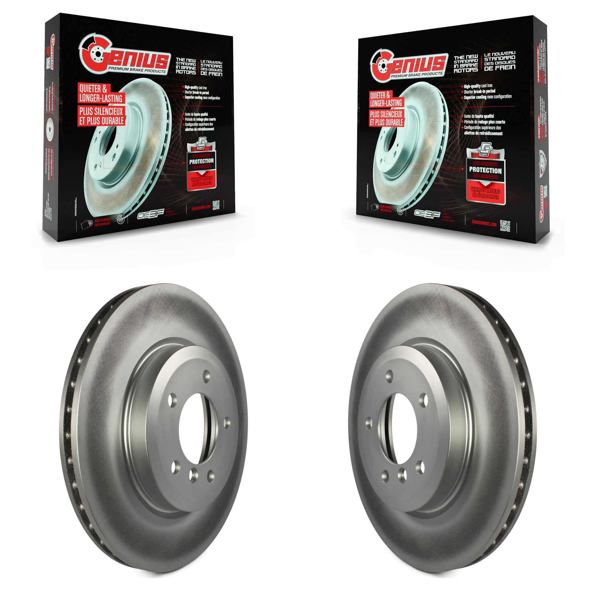 Genius KG-100196 Disc Brake Rotor for 2001-2008 BMW Z4, BMW 320i and More - Front