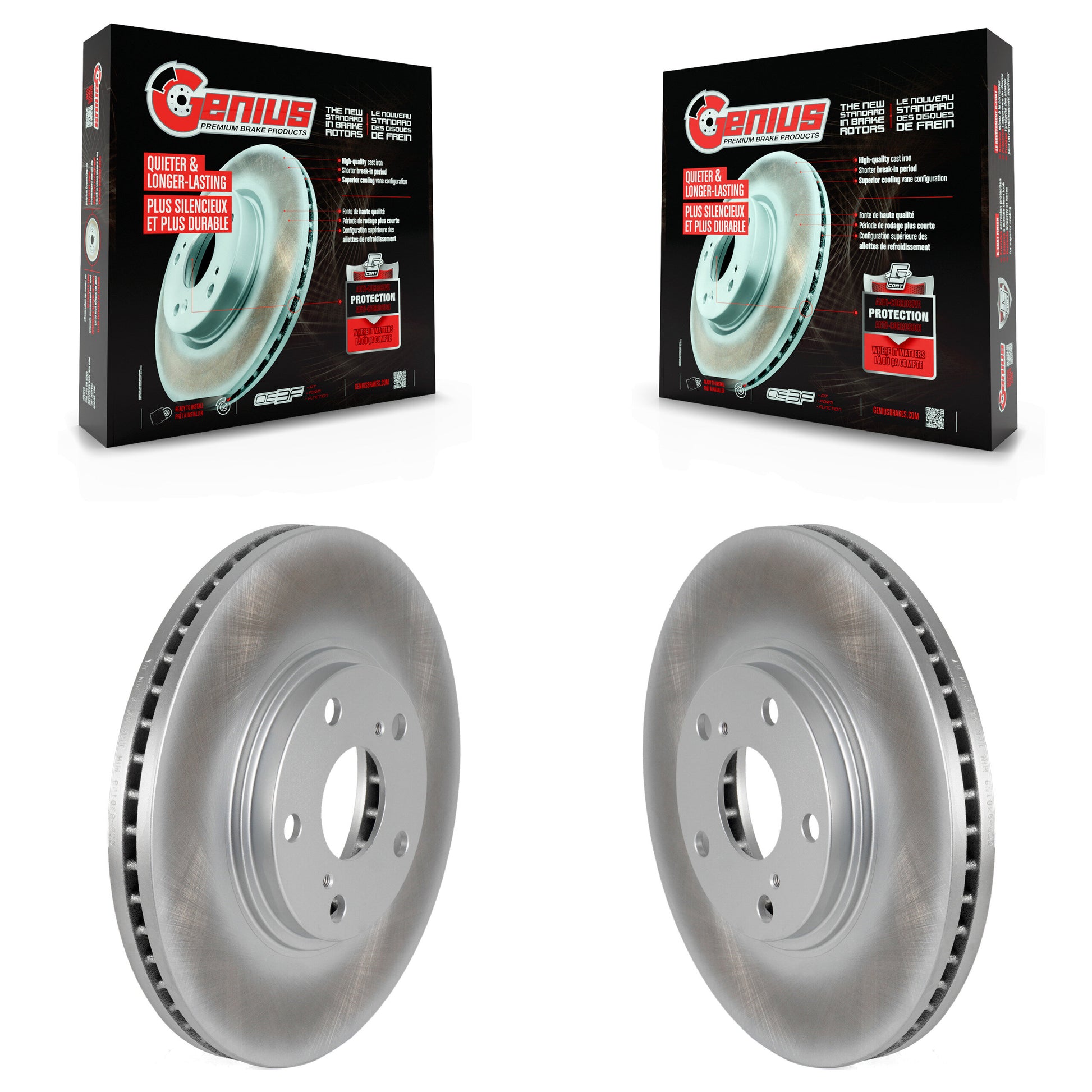 Genius KG-100203 Disc Brake Rotor for 2001-2007 Toyota Highlander - Front