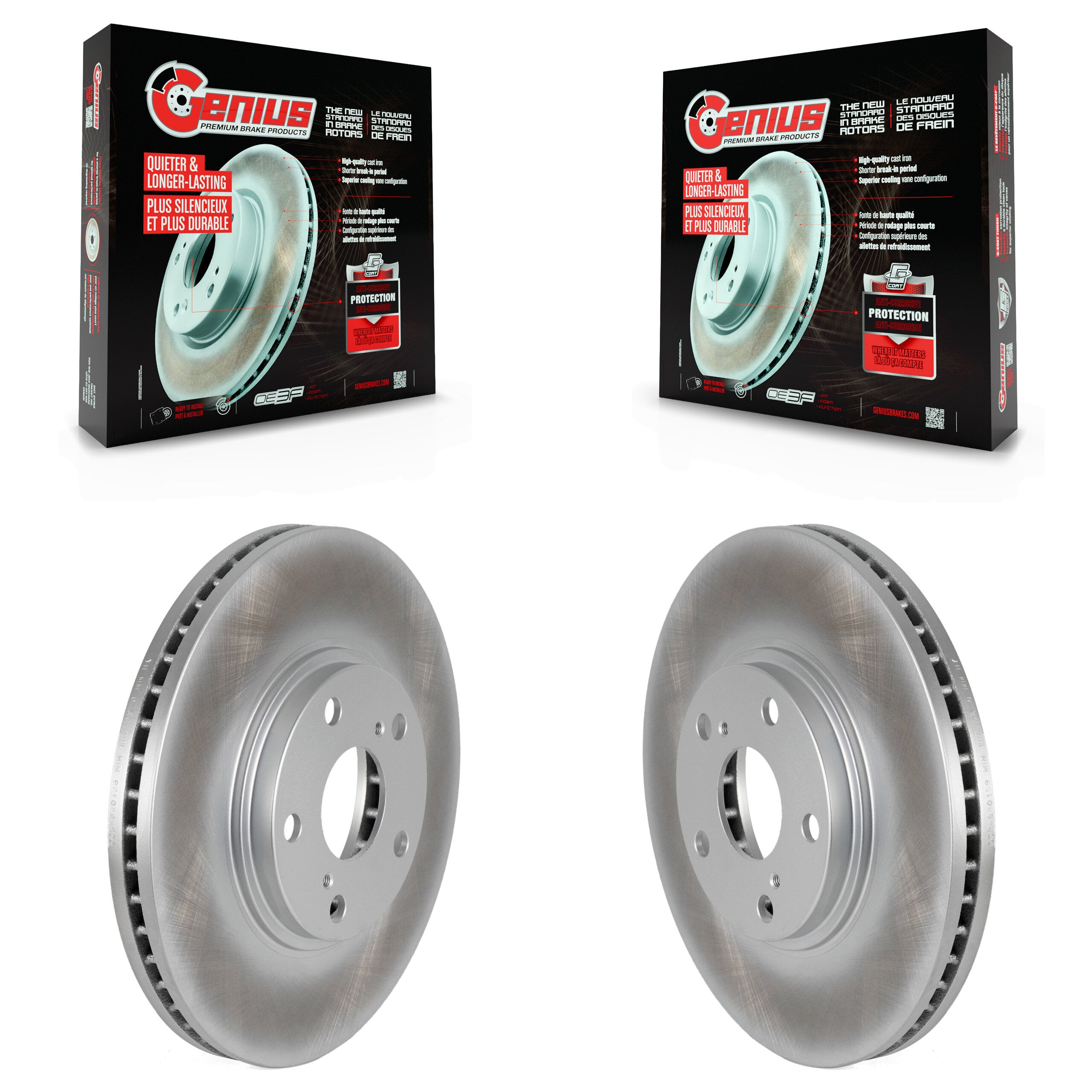 Genius KG-100203 Disc Brake Rotor for 2001-2007 Toyota Highlander - Front