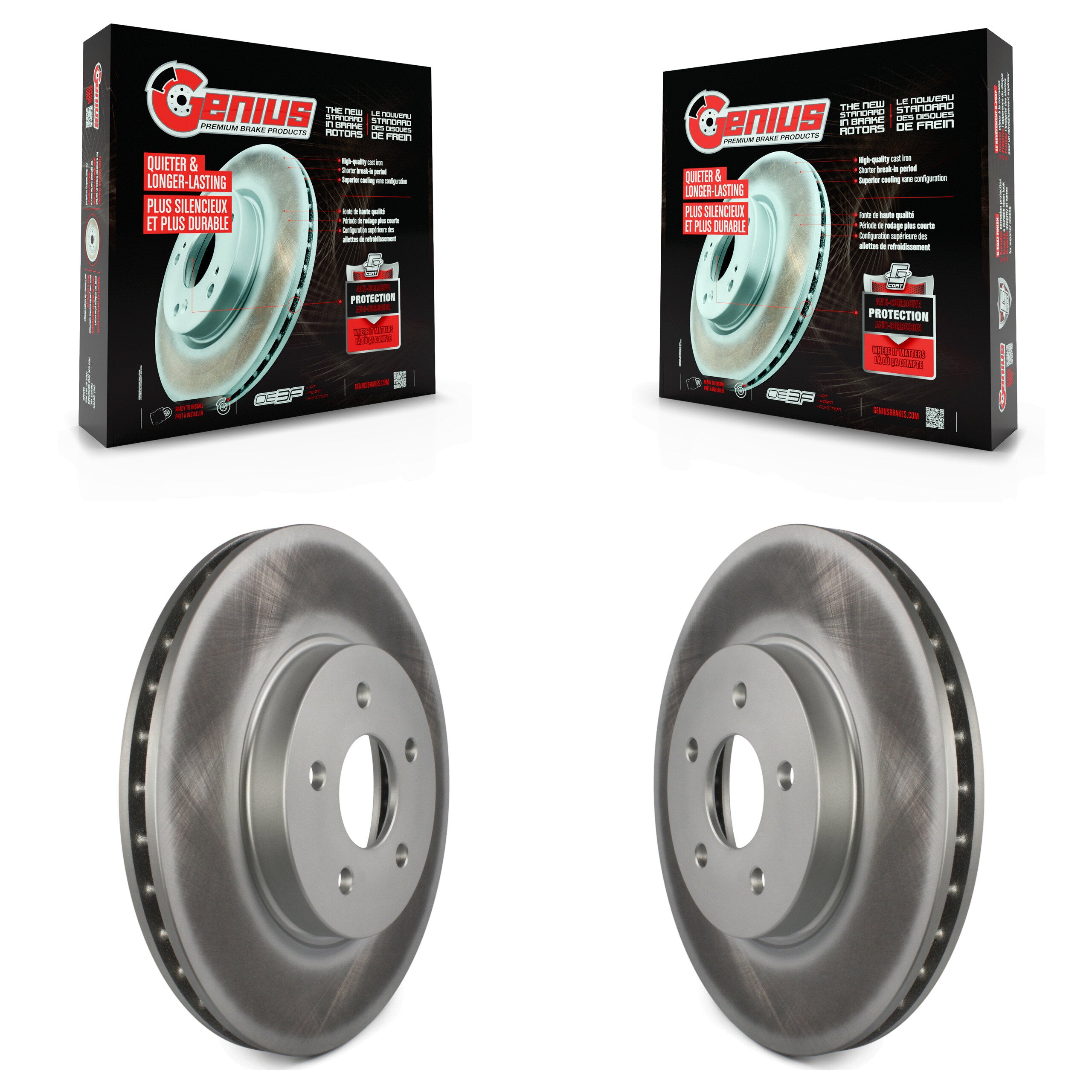 Genius KG-100210 Disc Brake Rotor for 2002-2008 Jaguar X-Type - Front