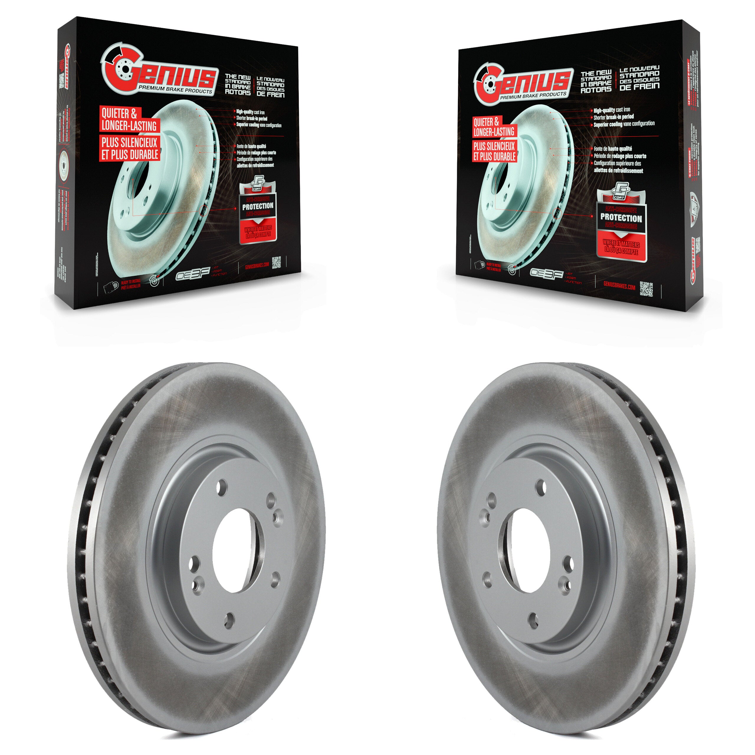 Genius KG-100213 Disc Brake Rotor for 2003-2011 Hyundai Azera, Hyundai XG350, Kia Amanti - Front
