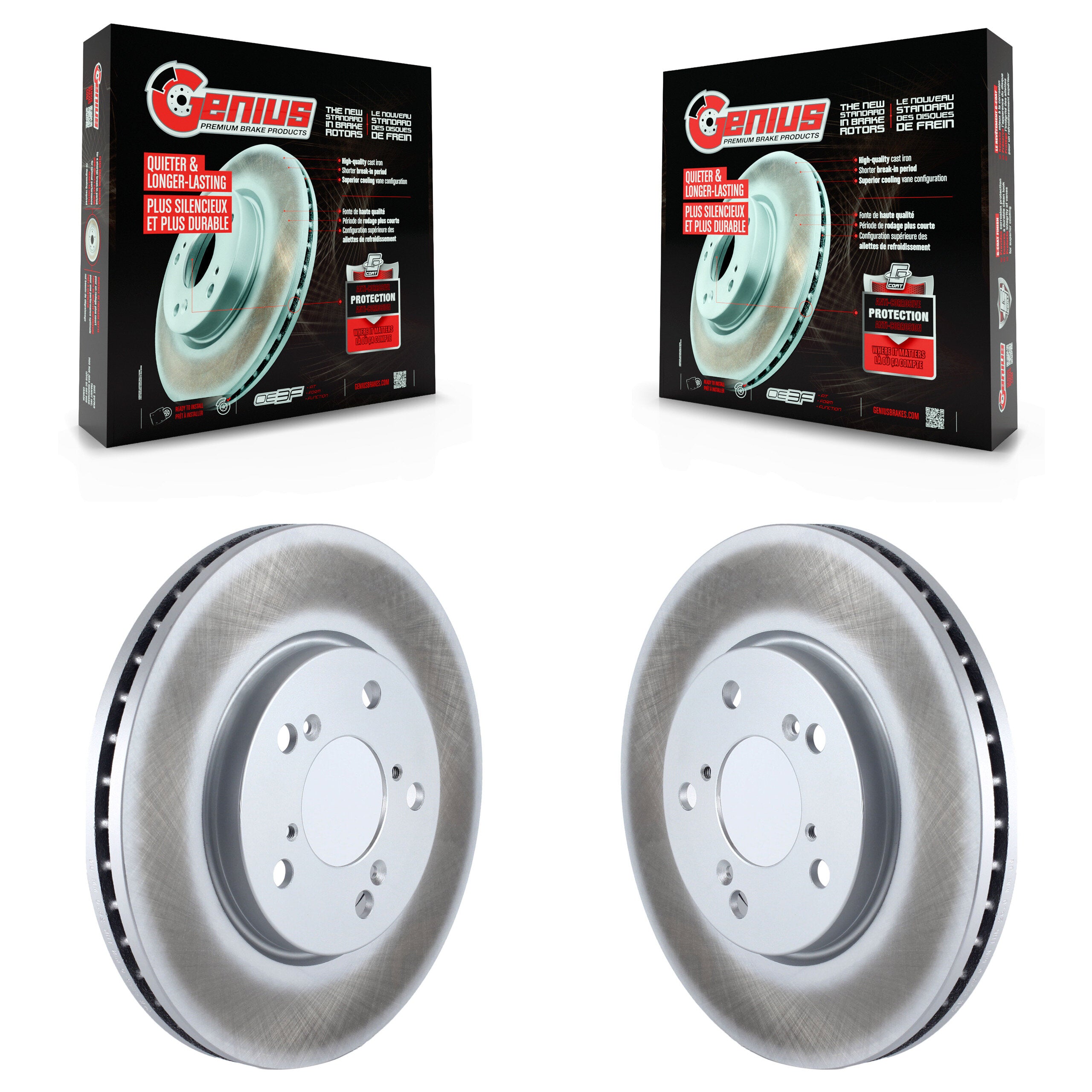 Genius KG-100216 Disc Brake Rotor for 2005-2010 Honda Odyssey - Front