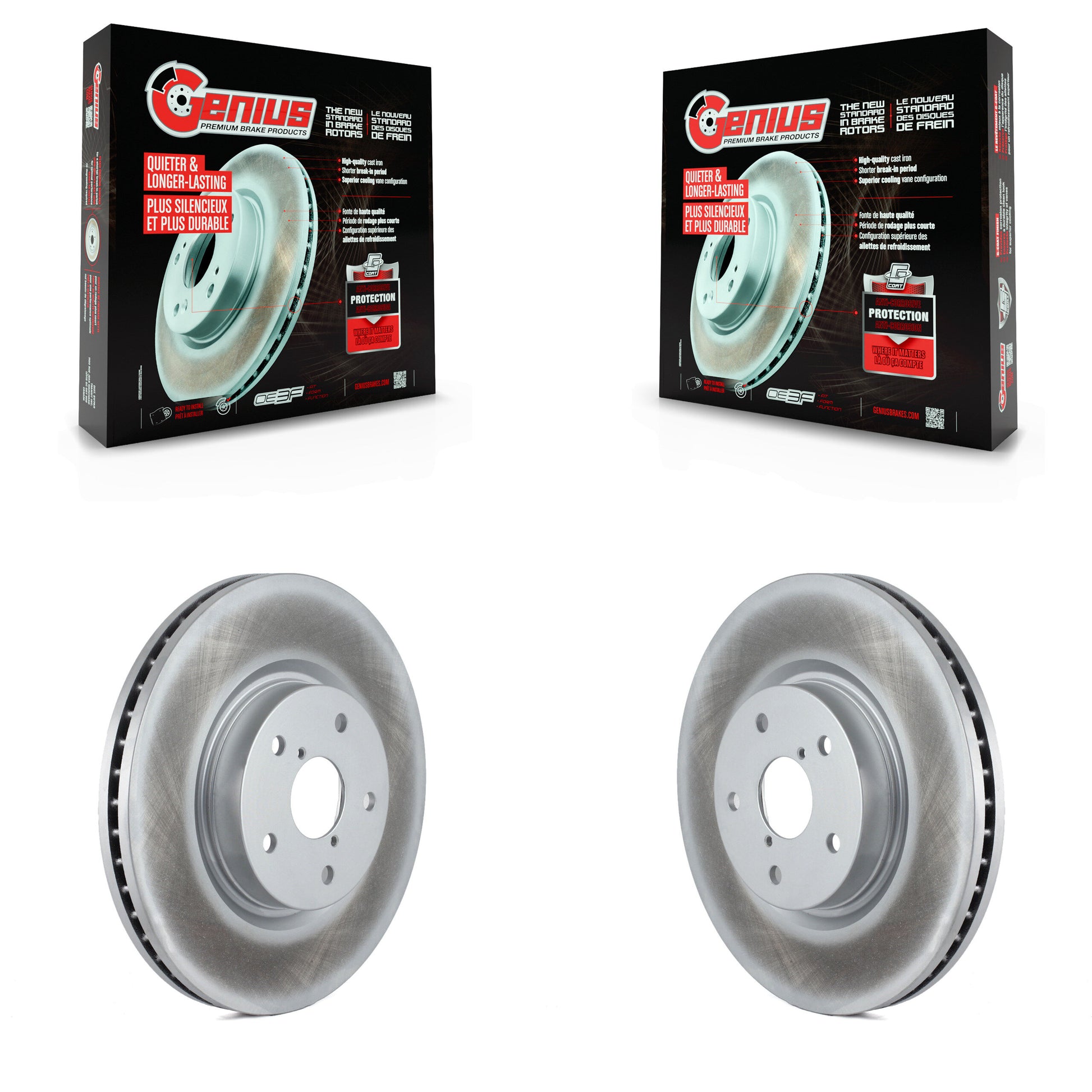 Genius KG-100239 Disc Brake Rotor for 2006-2021 Subaru Legacy, Subaru Outback and More - Front