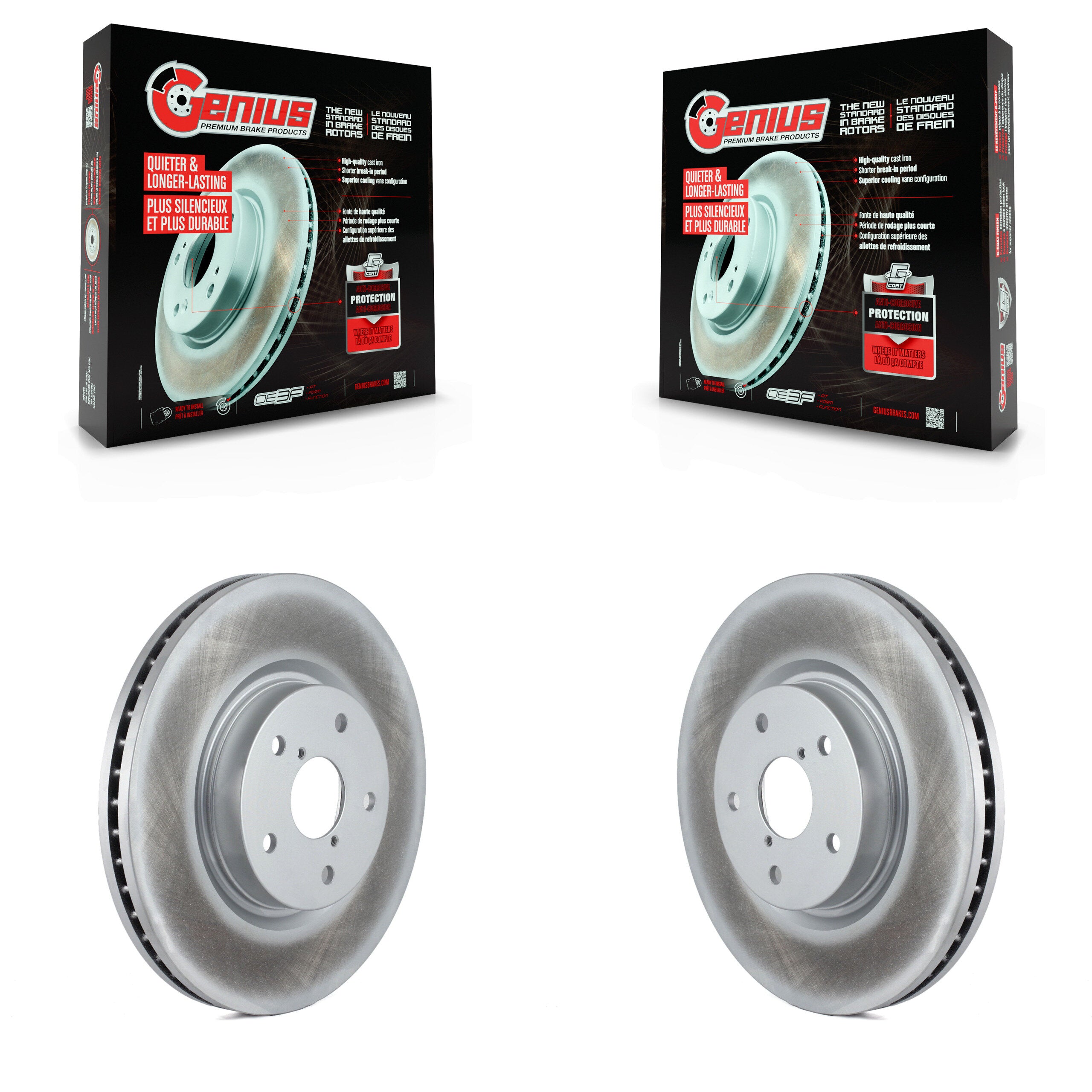 Genius KG-100239 Disc Brake Rotor for 2006-2021 Subaru Legacy, Subaru Outback and More - Front