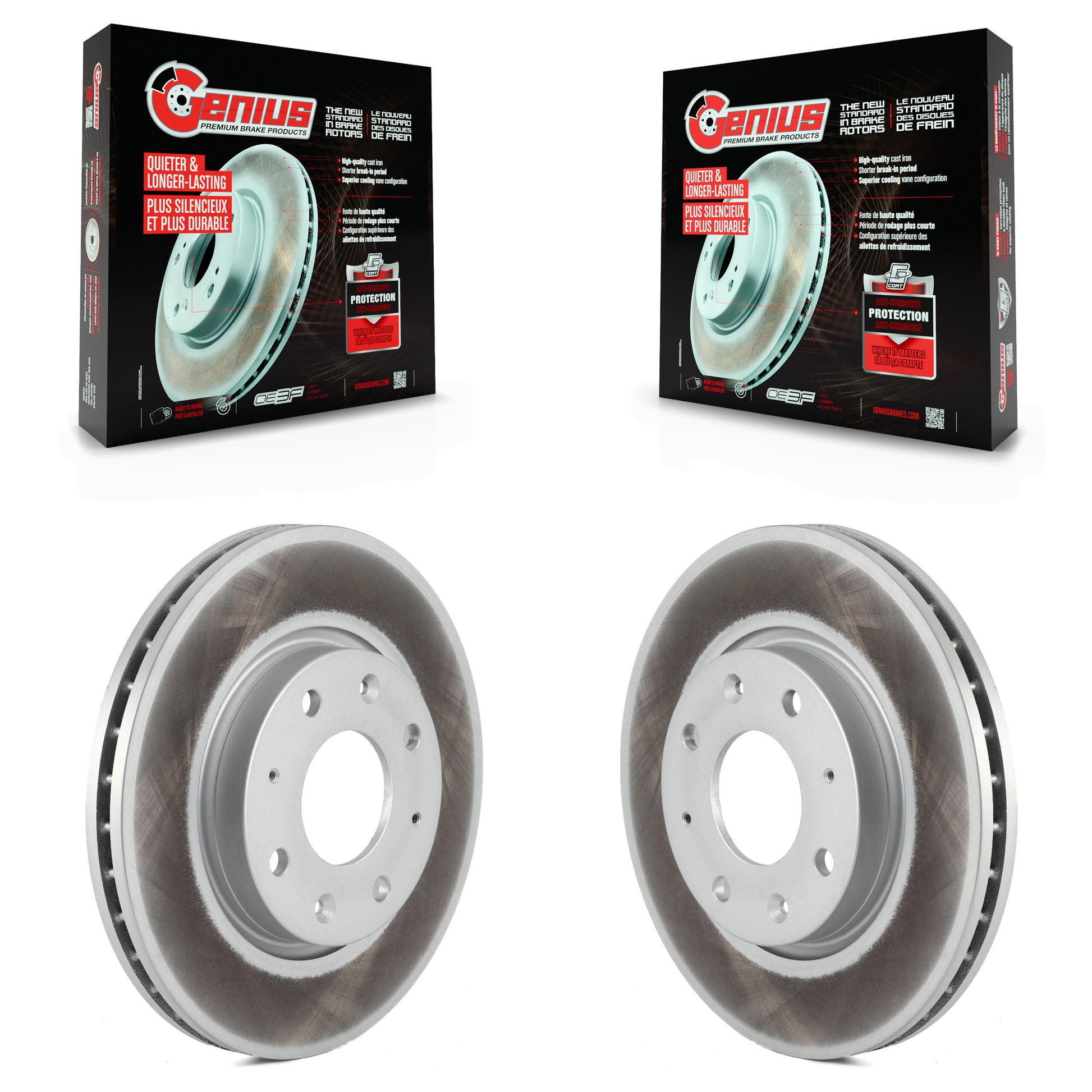Genius KG-100241 Disc Brake Rotor for 2004-2009 Kia Spectra, Kia Spectra5 - Front