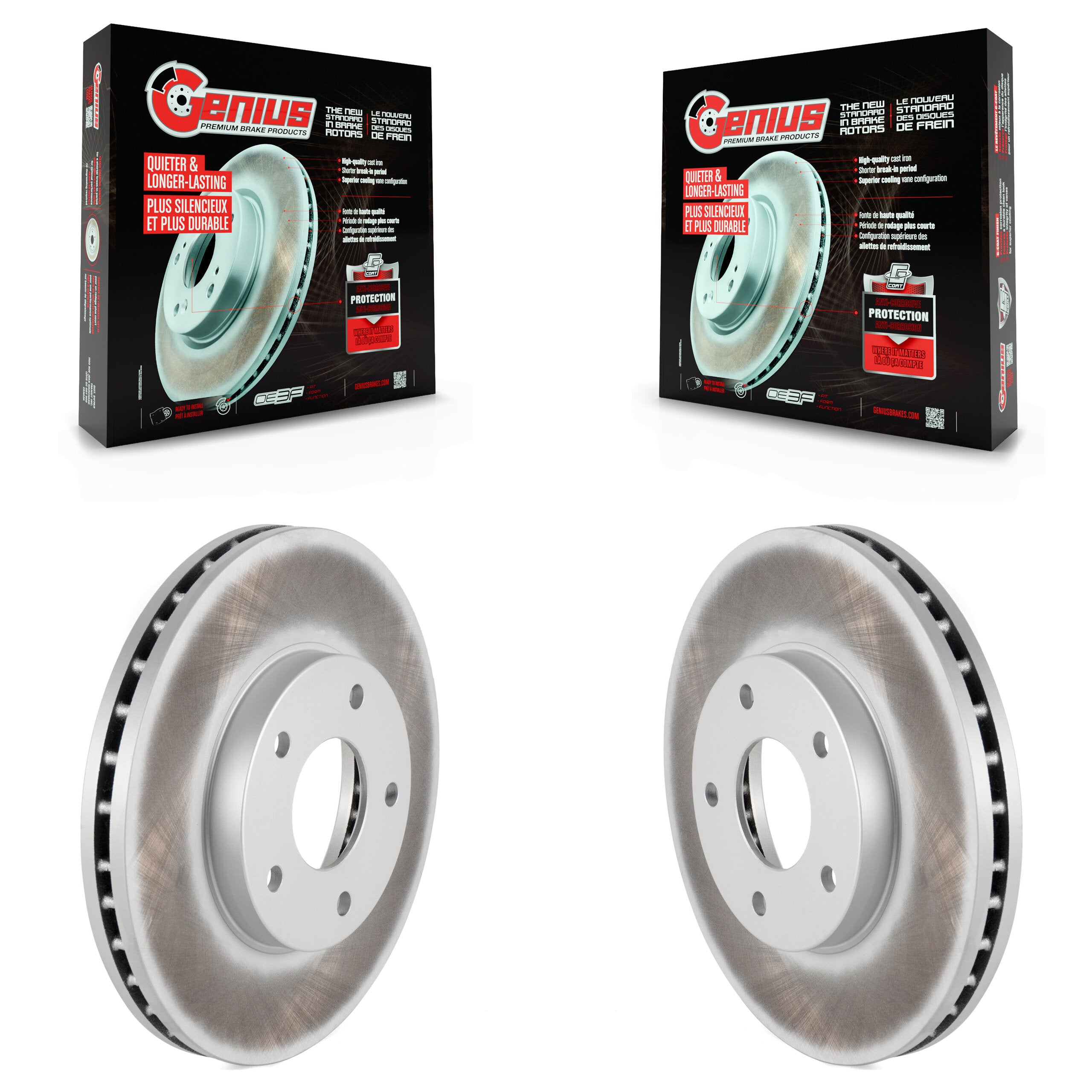 Genius KG-100242 Disc Brake Rotor for 2004-2006 Nissan X-Trail - Front