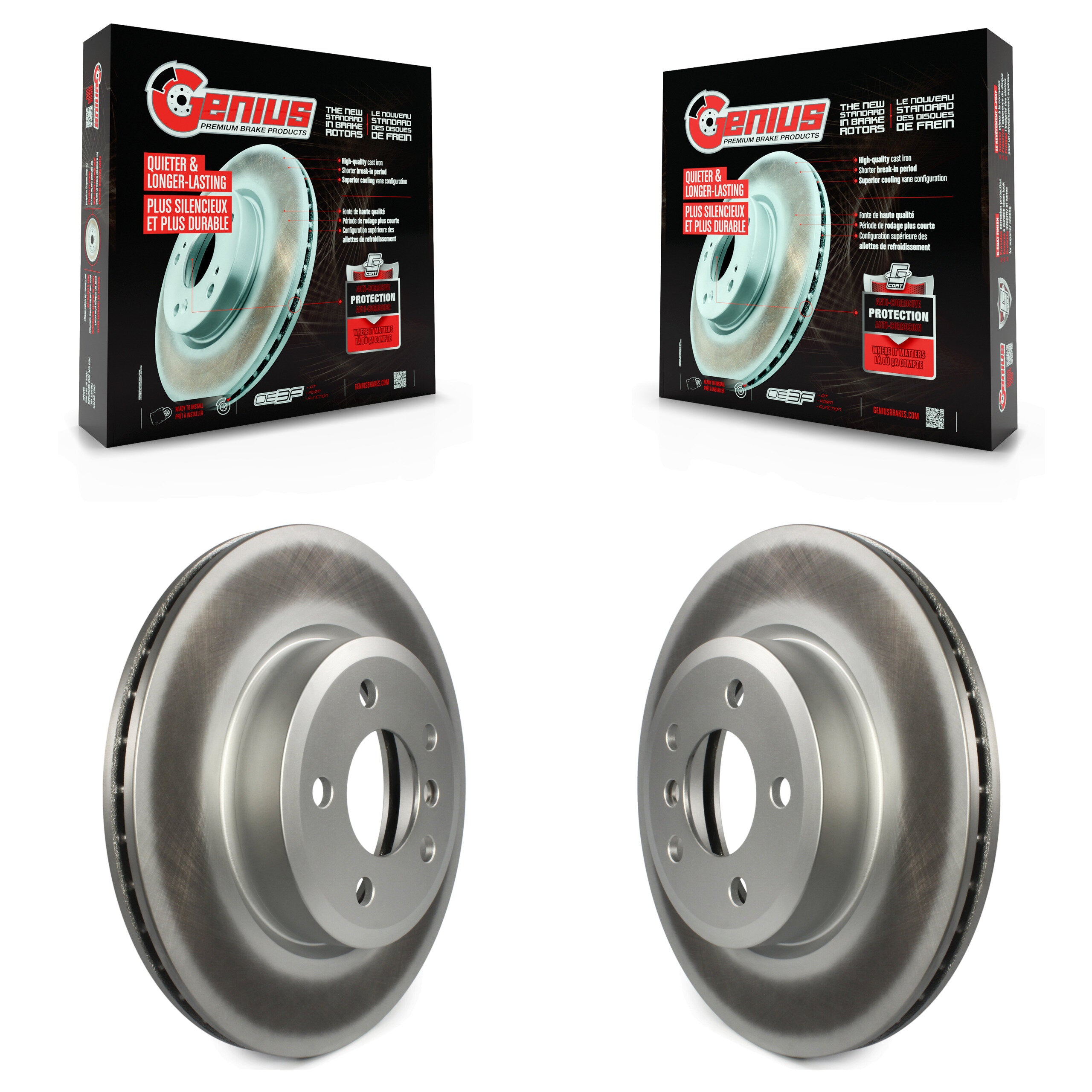 Genius KG-100244 Disc Brake Rotor for 2004-2010 BMW X3 - Front