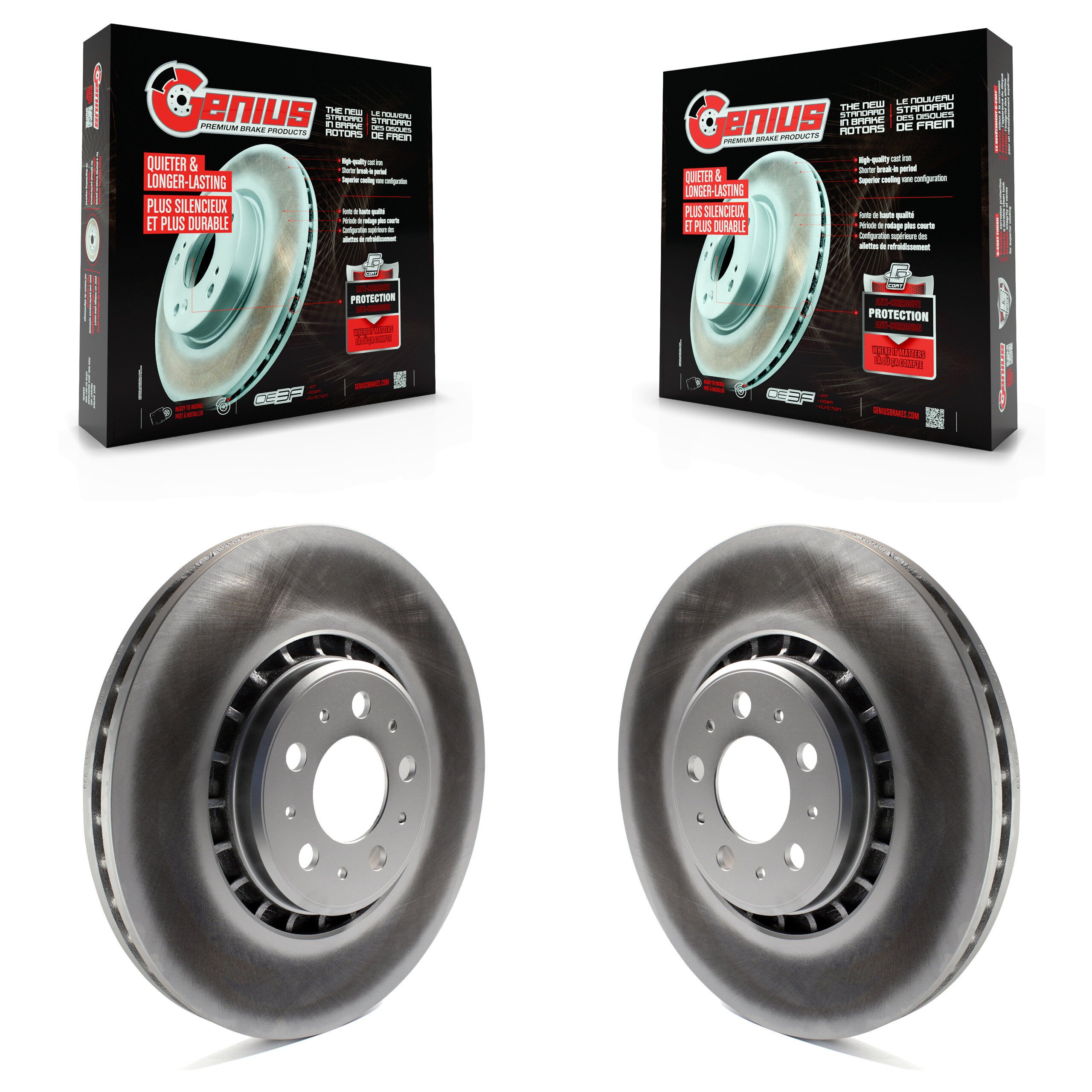 Genius KG-100245 Disc Brake Rotor for 2003-2014 Volvo XC90 - Front