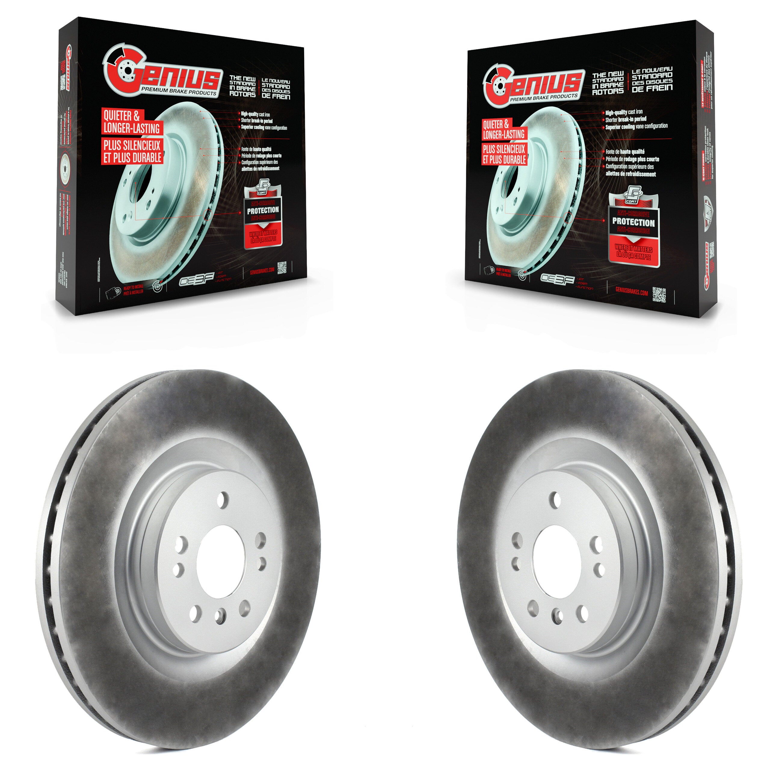 Genius KG-100247 Disc Brake Rotor for 2005-2012 Mercedes-Benz GL350, Mercedes-Benz R350 and More - Front