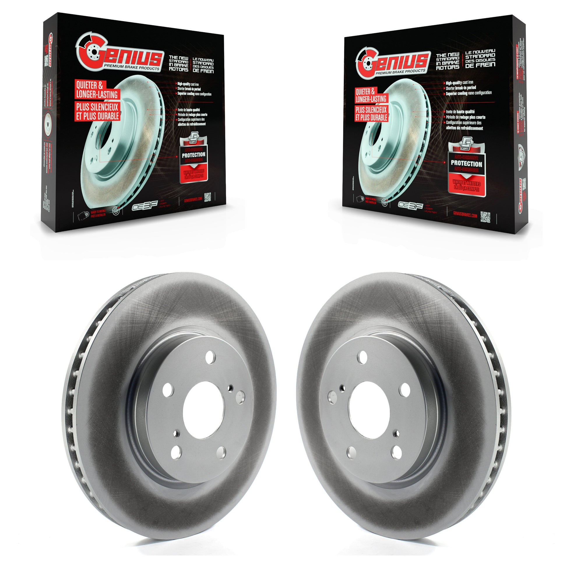 Genius KG-100260 Disc Brake Rotor for 2006-2015 Lexus IS250 - Front