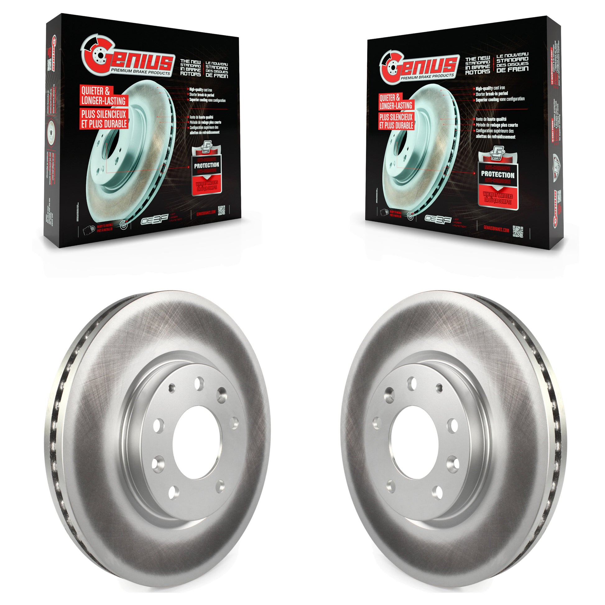 Genius KG-100265 Disc Brake Rotor for 2007-2012 Ford Edge, Lincoln MKX, Mazda CX-7 - Front