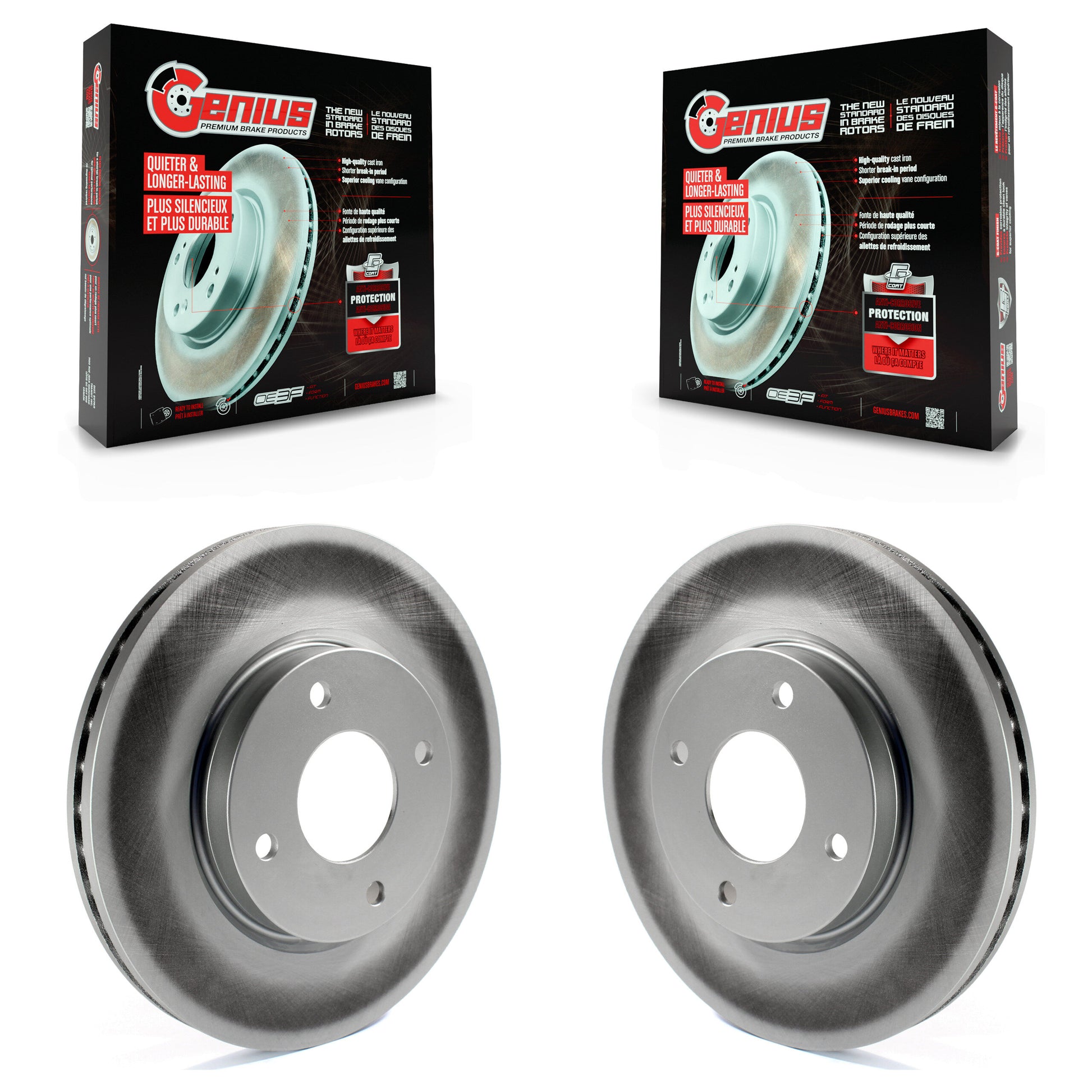 Genius KG-100270 Disc Brake Rotor for 2007-2014 Nissan Cube, Nissan Sentra, Nissan Versa - Front
