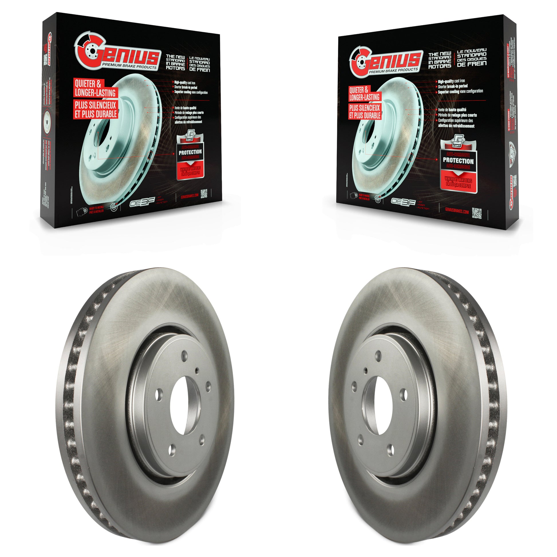 Genius KG-100273 Disc Brake Rotor for 2005-2014 INFINITI QX70, INFINITI FX37 and More - Front