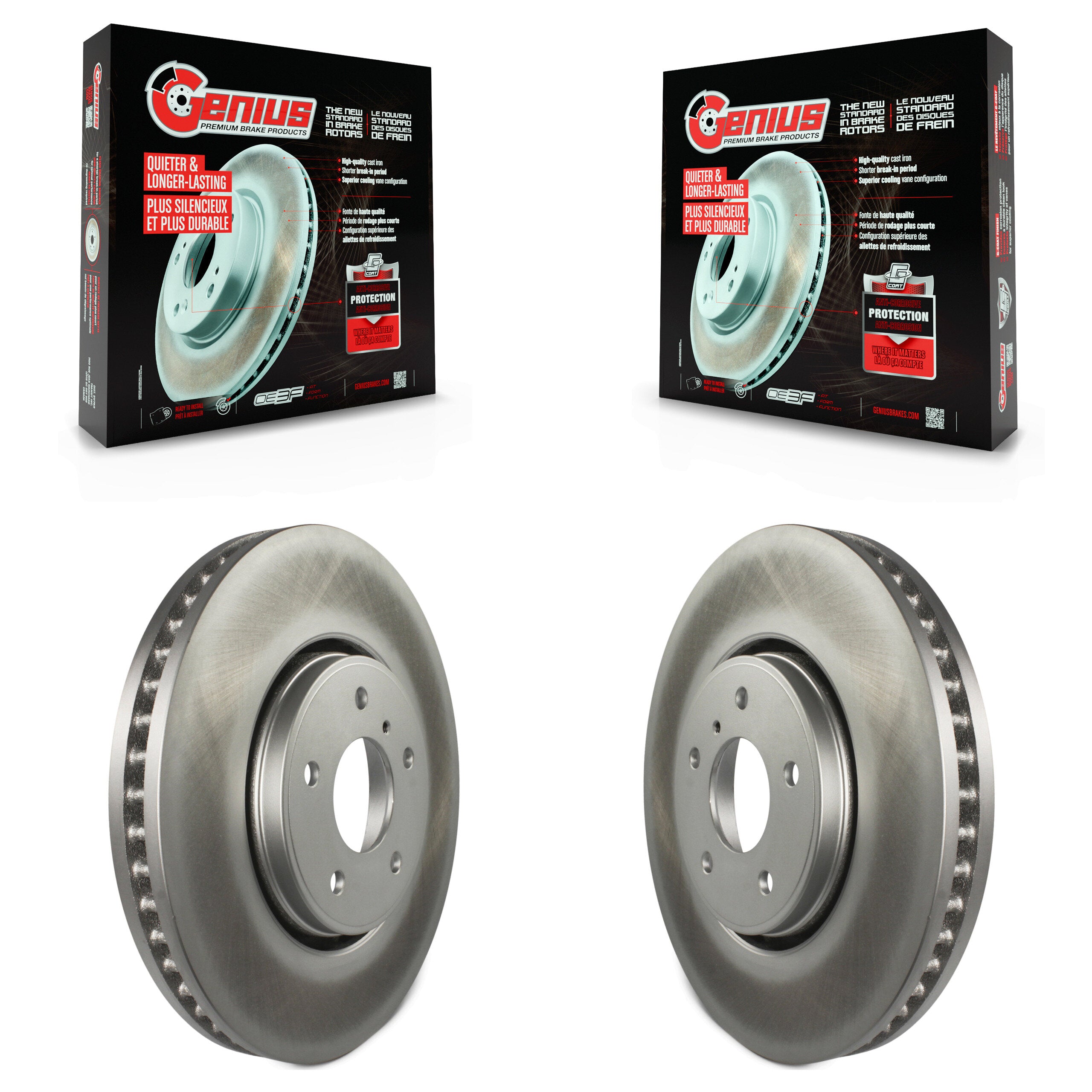Genius KG-100273 Disc Brake Rotor for 2005-2014 INFINITI QX70, INFINITI FX37 and More - Front