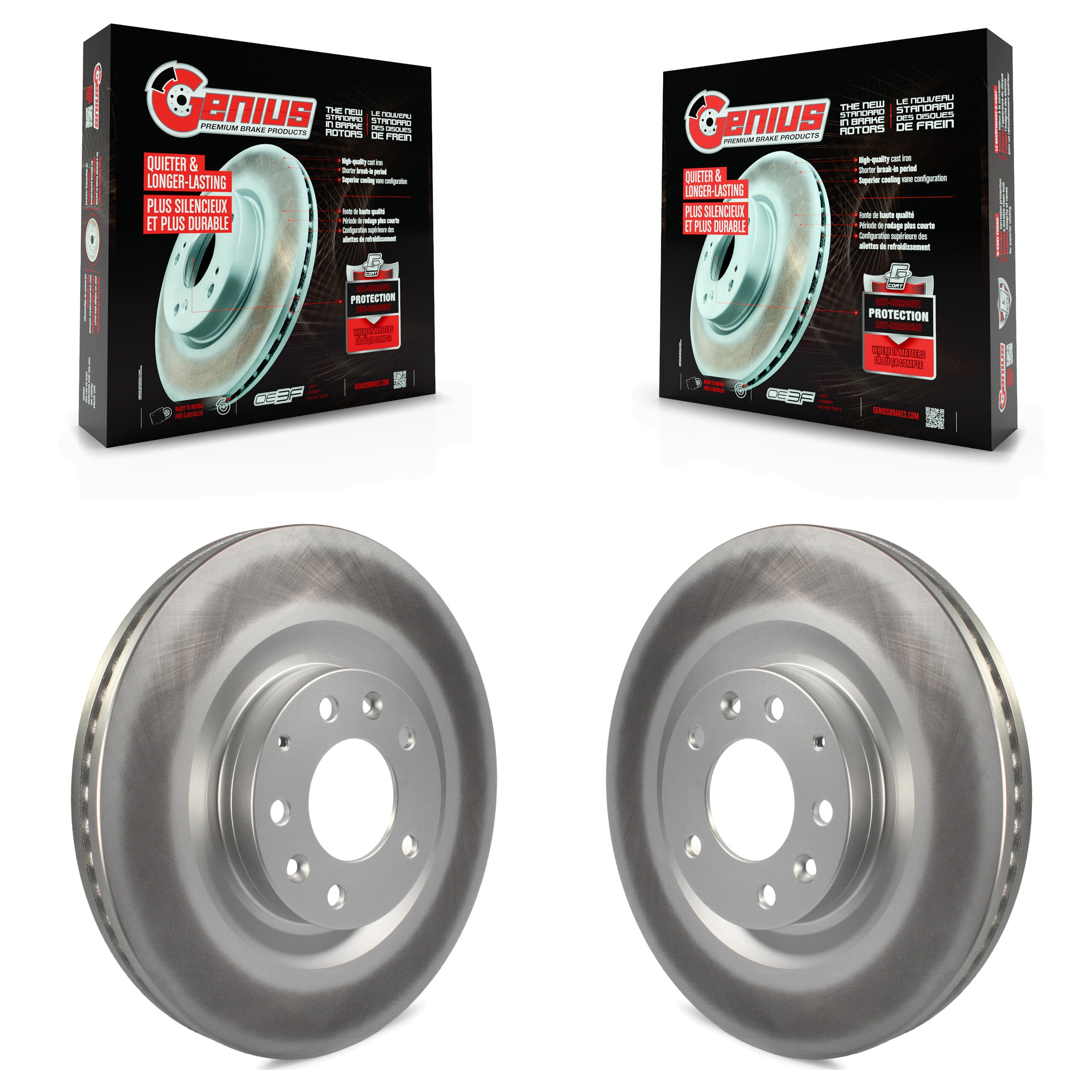 Genius KG-100276 Disc Brake Rotor for 2007-2015 Mazda CX-9 - Front