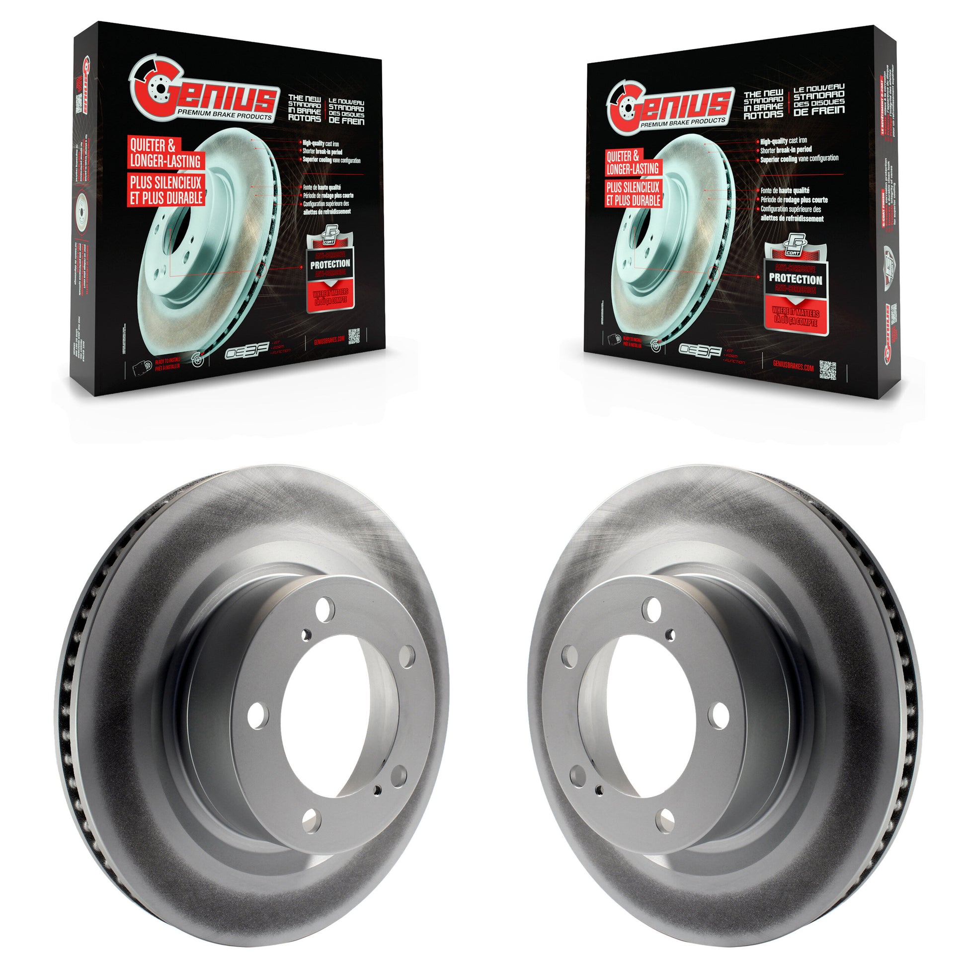 Genius KG-100277 Disc Brake Rotor for 2007-2022 Toyota Land Cruiser, Lexus LX570 and More - Front