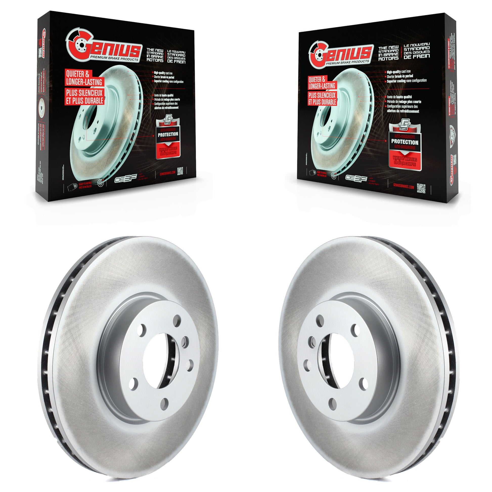 Genius KG-100278 Disc Brake Rotor for 2007-2019 BMW X5, BMW X6 - Front