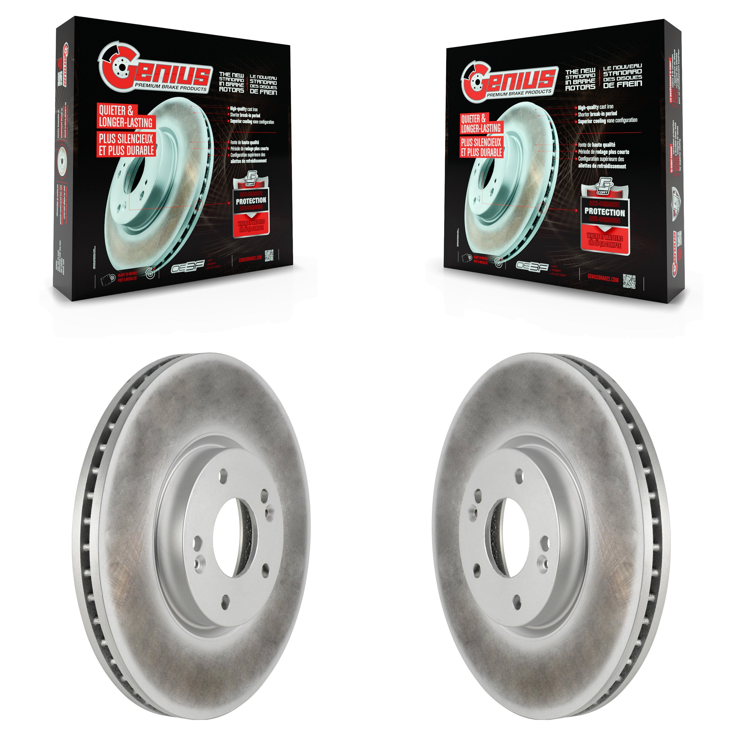 Genius KG-100289 Disc Brake Rotor for 2007-2012 Hyundai Veracruz - Front