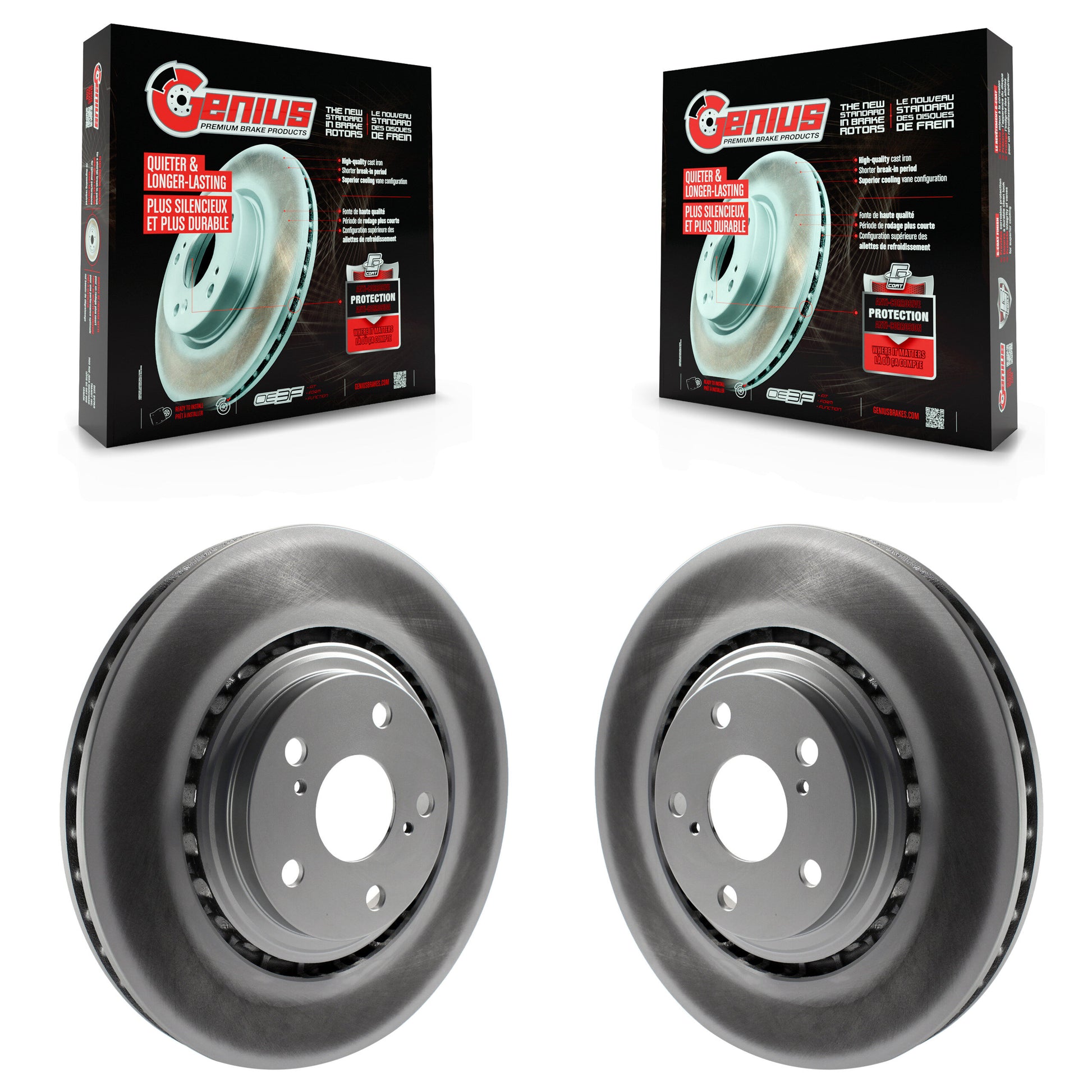 Genius KG-100290 Disc Brake Rotor for 2008-2021 Lexus NX300, Lexus NX200t and More - Front